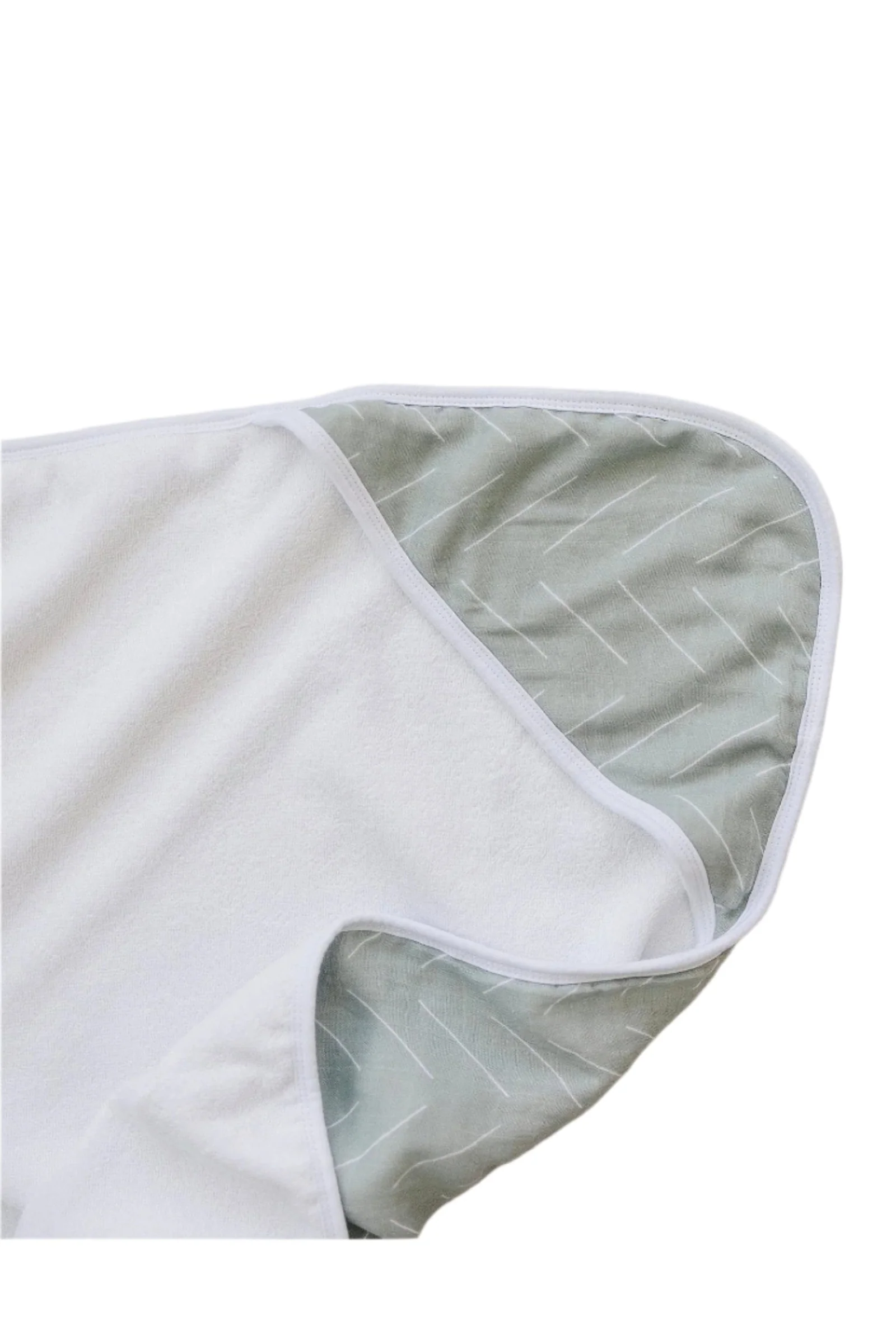Mebie Baby Desert Sage Muslin Hooded Towel, 100% Cotton, Baby Essentials - Image 2