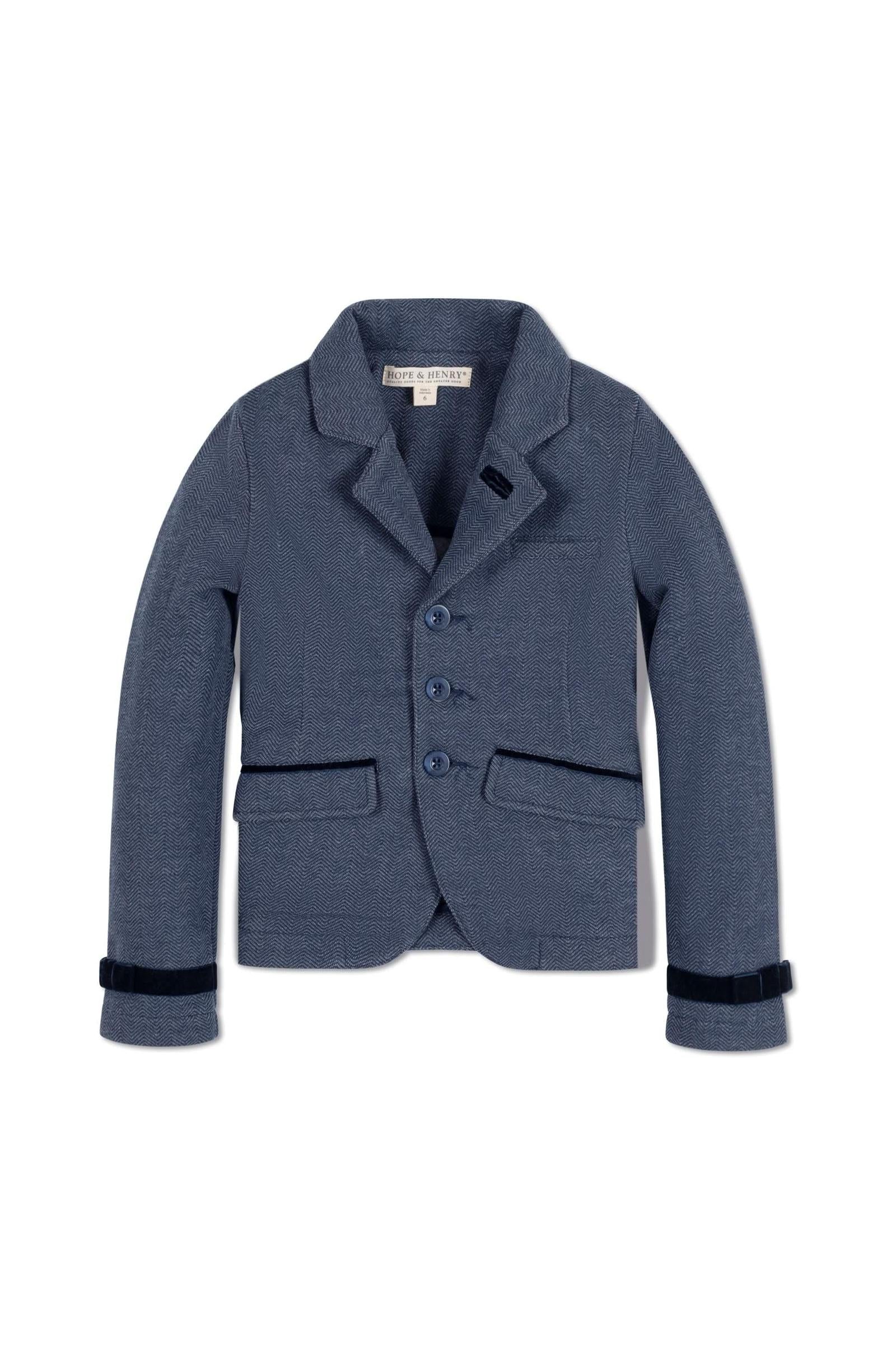 Hope & Henry Organic Cotton Dressy Fleece Riding Blazer - Image 2