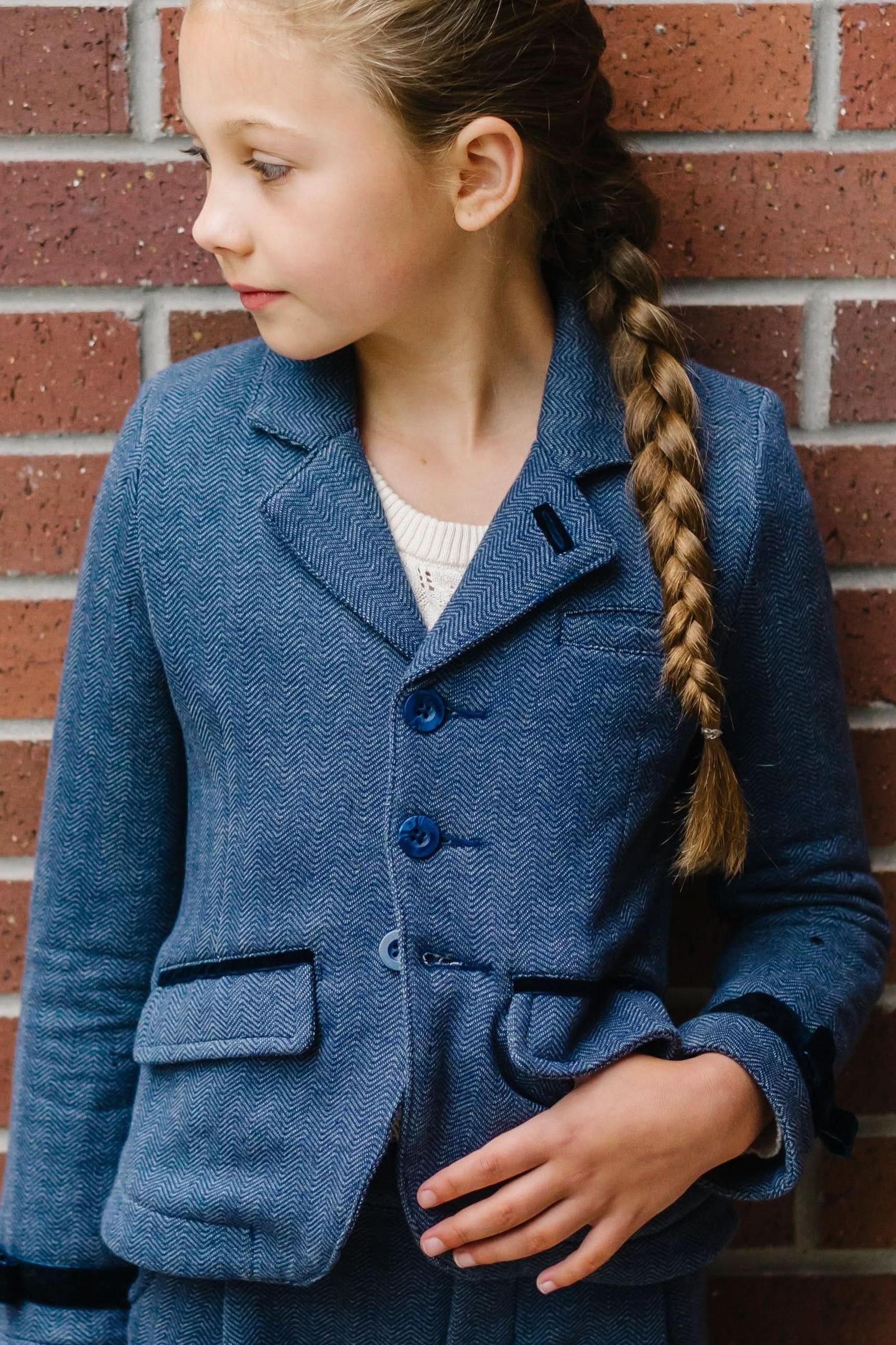 Hope & Henry Organic Cotton Dressy Fleece Riding Blazer - Image 3