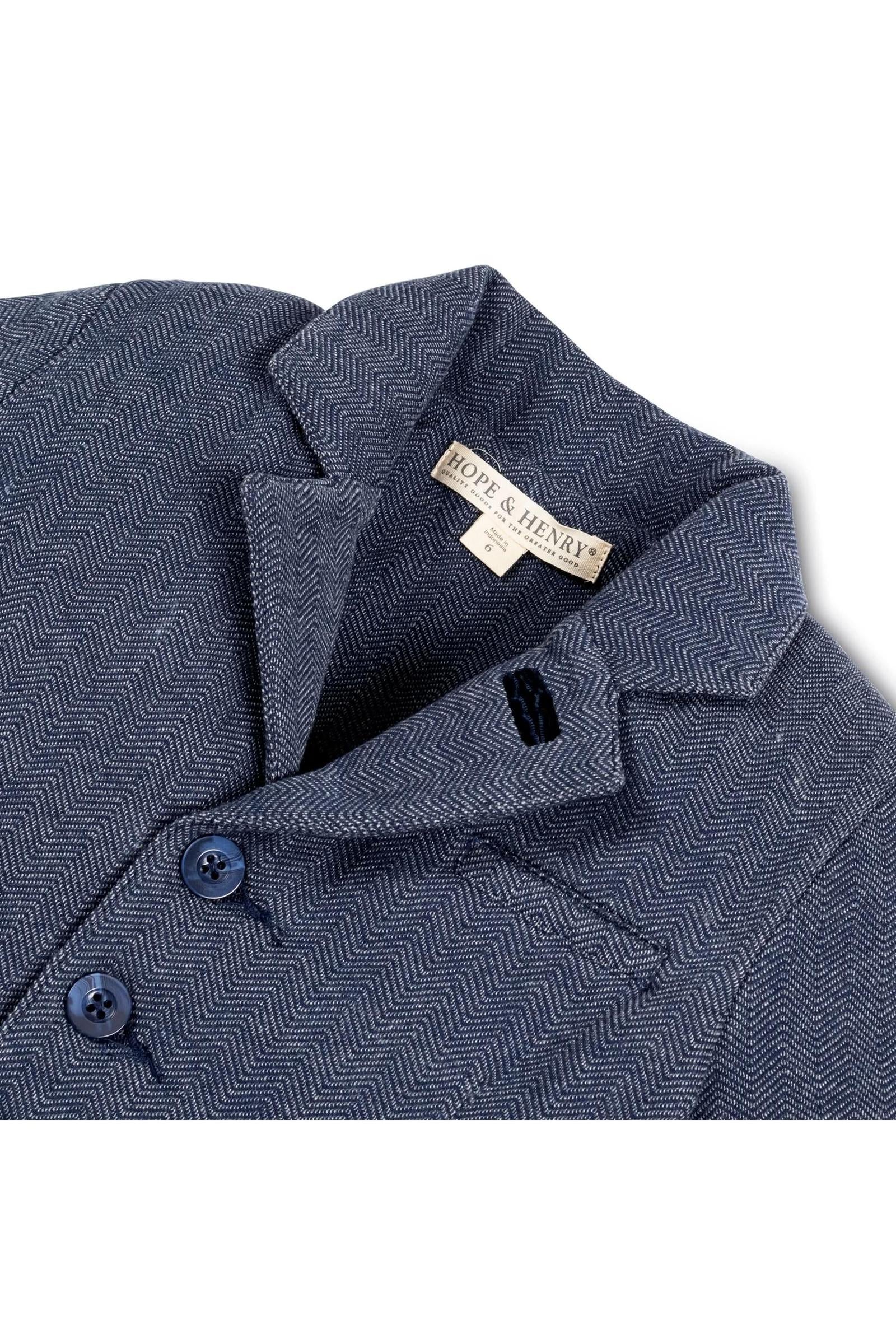 Hope & Henry Organic Cotton Dressy Fleece Riding Blazer - Image 9