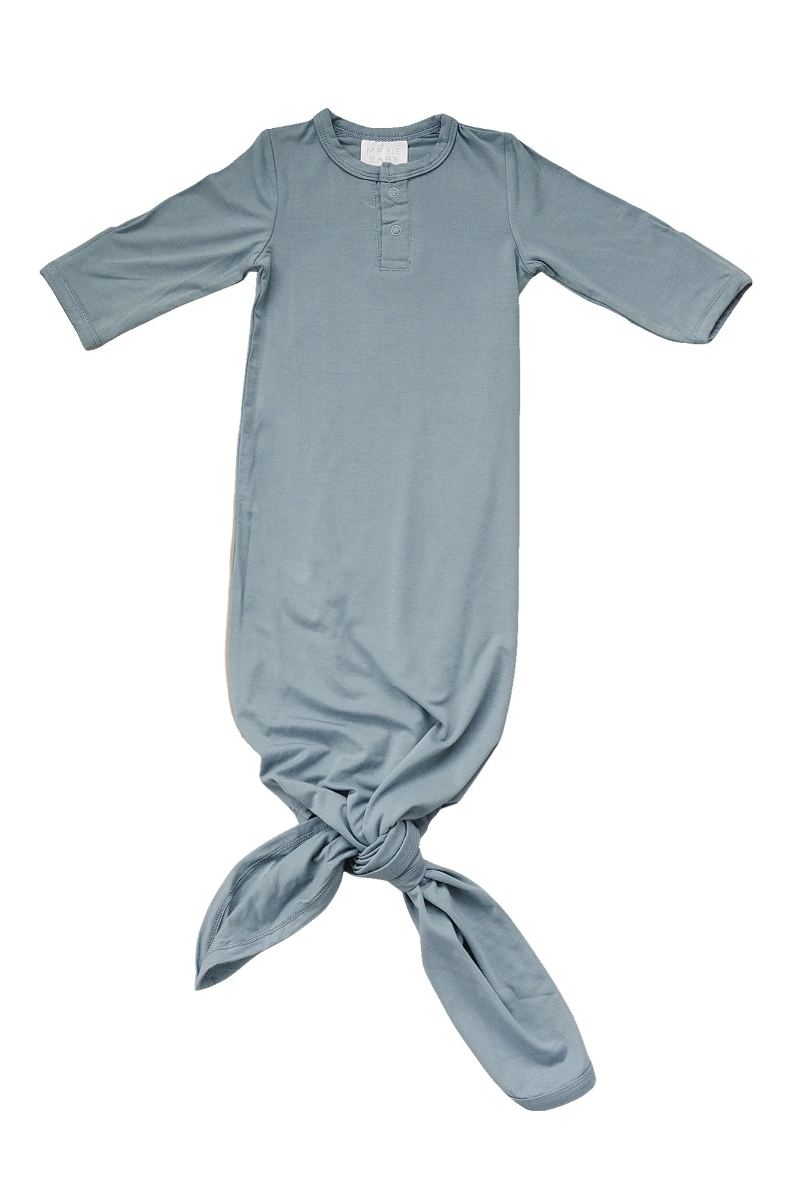 Mebie Baby Dusty Blue Knot Gown, Bamboo, Baby Essentials - Image 2