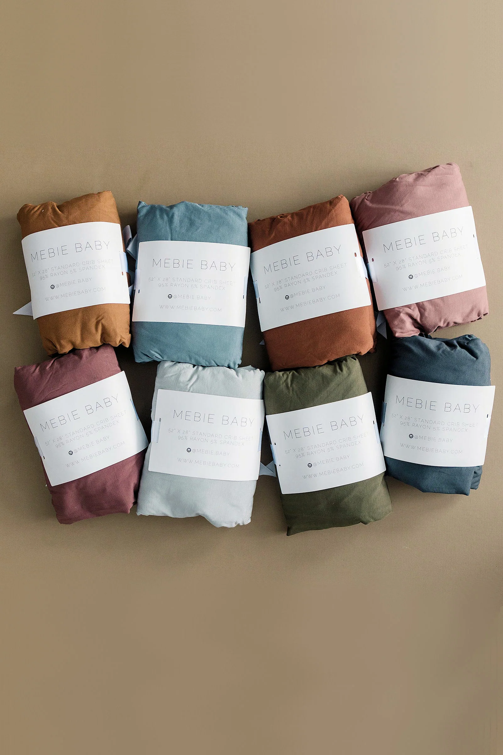 Mebie Baby Charcoal Stretch Crib Sheet, Bamboo, Baby Essentials - Image 7