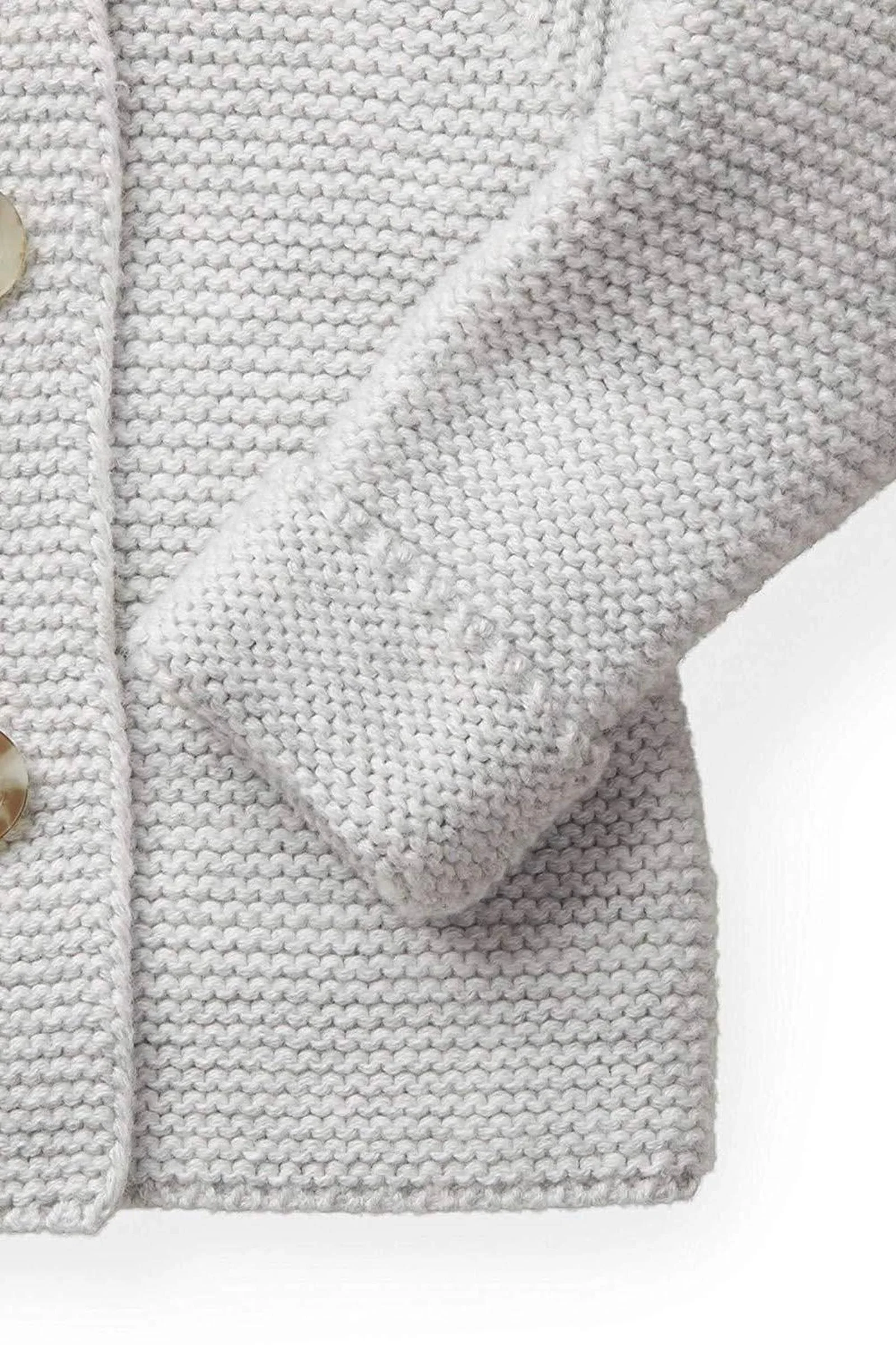 Hope & Henry Organic Cotton Faux Fur Hooded Sweater & Pants Set for Babies, Light Gray - Image 4