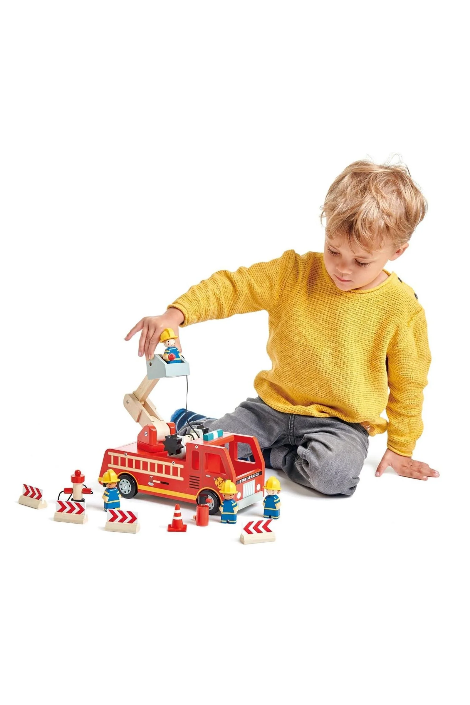 Tender Leaf Wooden Toys, Fire Engine - Image 6
