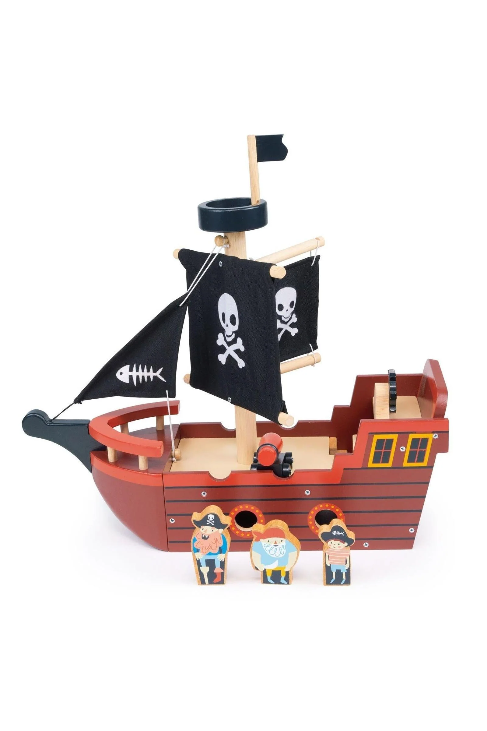 Mentari Wooden Toys, Fishbones Pirate Ship - Image 3