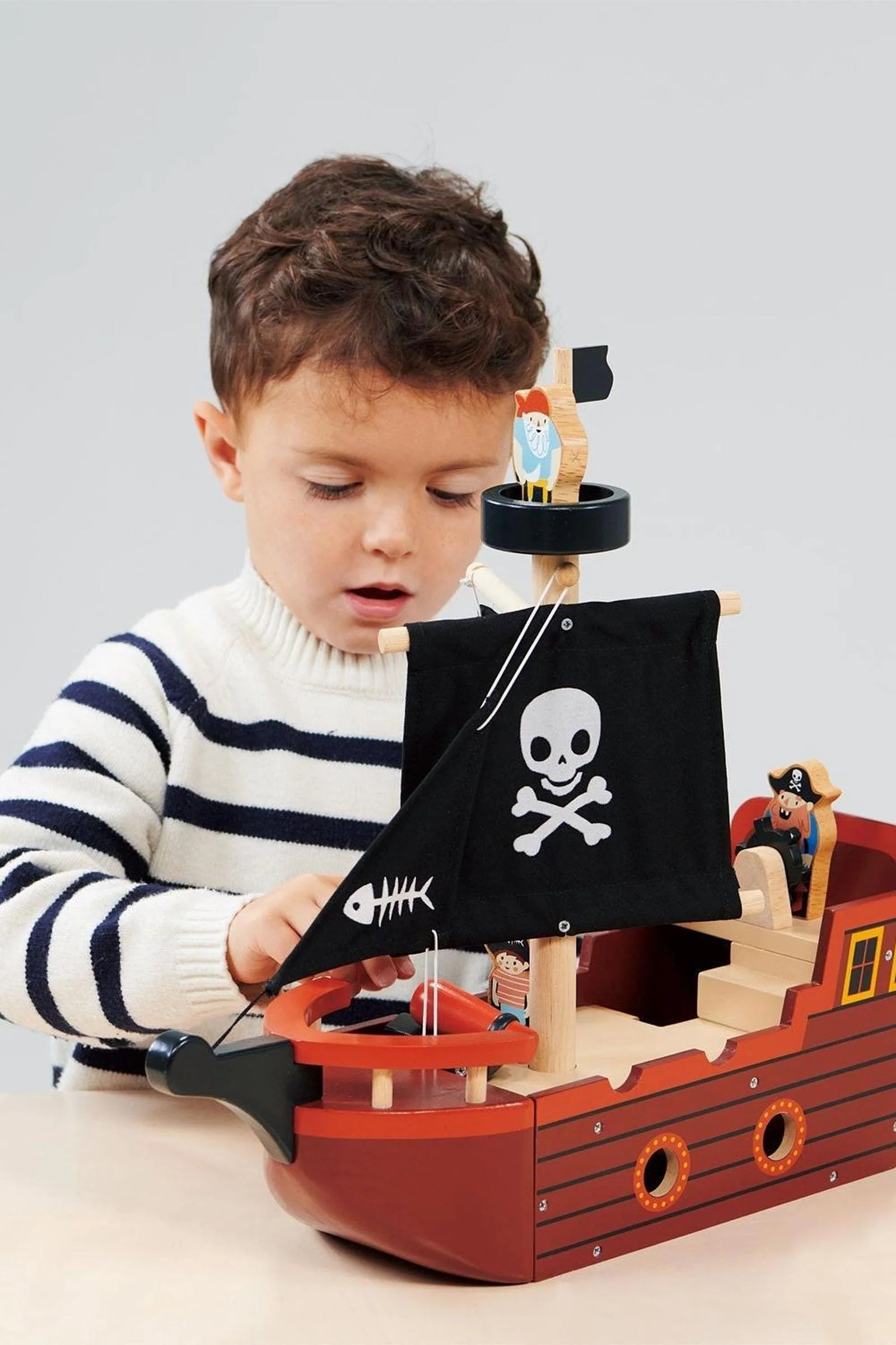 Mentari Wooden Toys, Fishbones Pirate Ship - Image 5