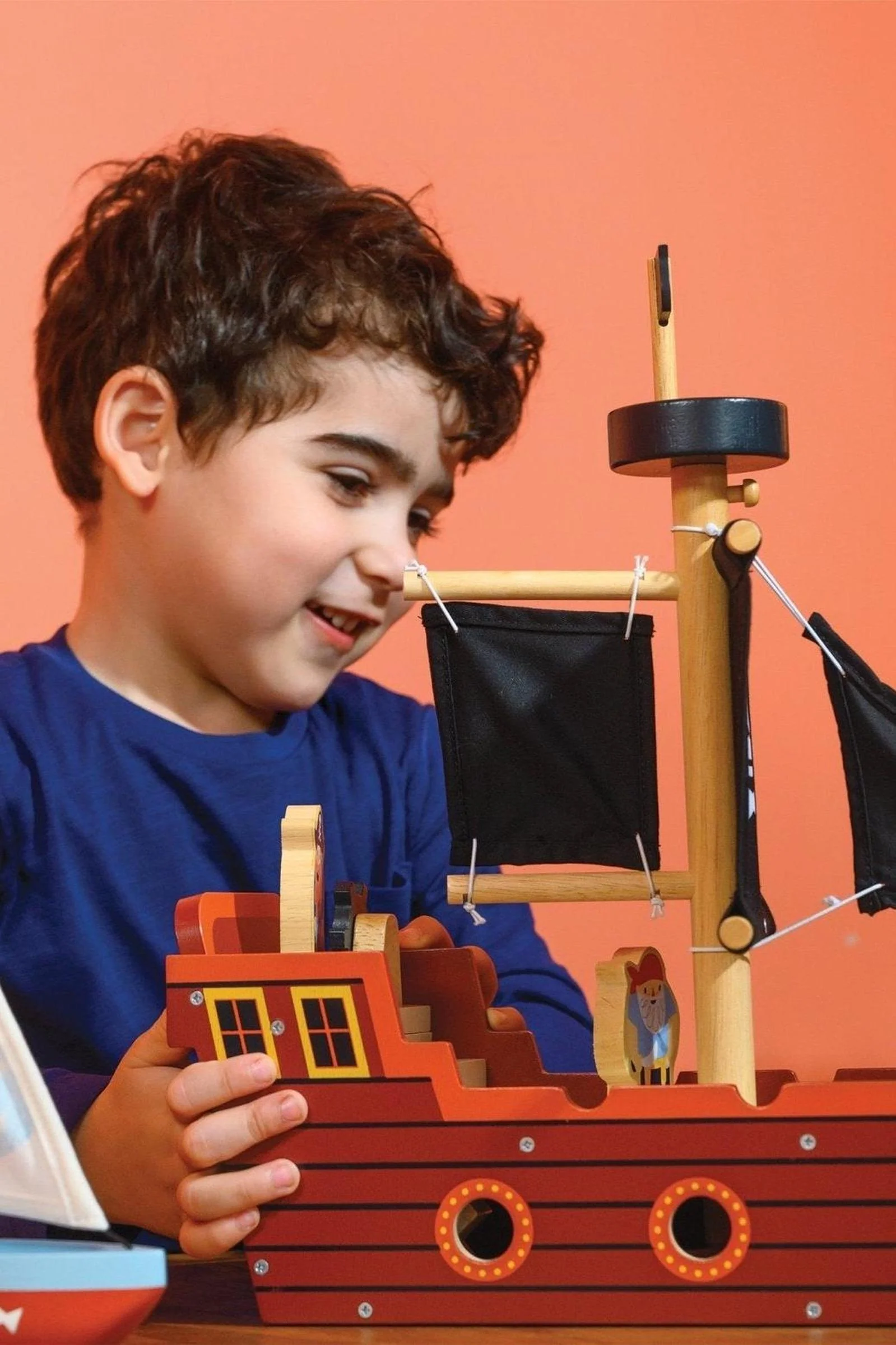 Mentari Wooden Toys, Fishbones Pirate Ship - Image 6