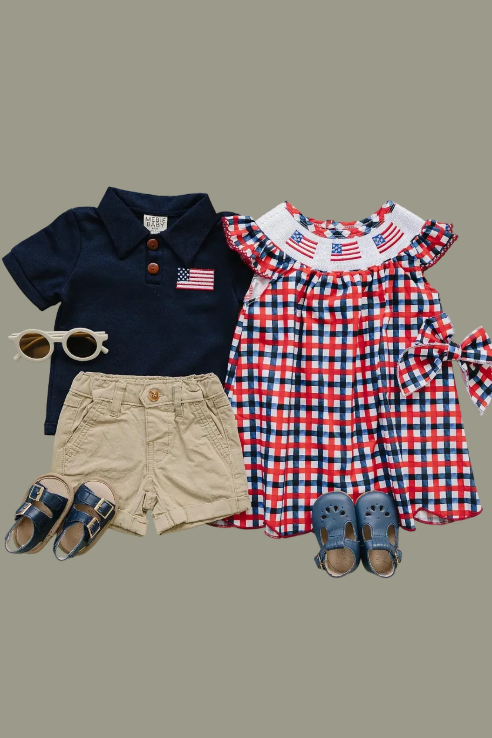 Smocked Plaid Cotton Flag Dress, Baby - Kids - Image 7