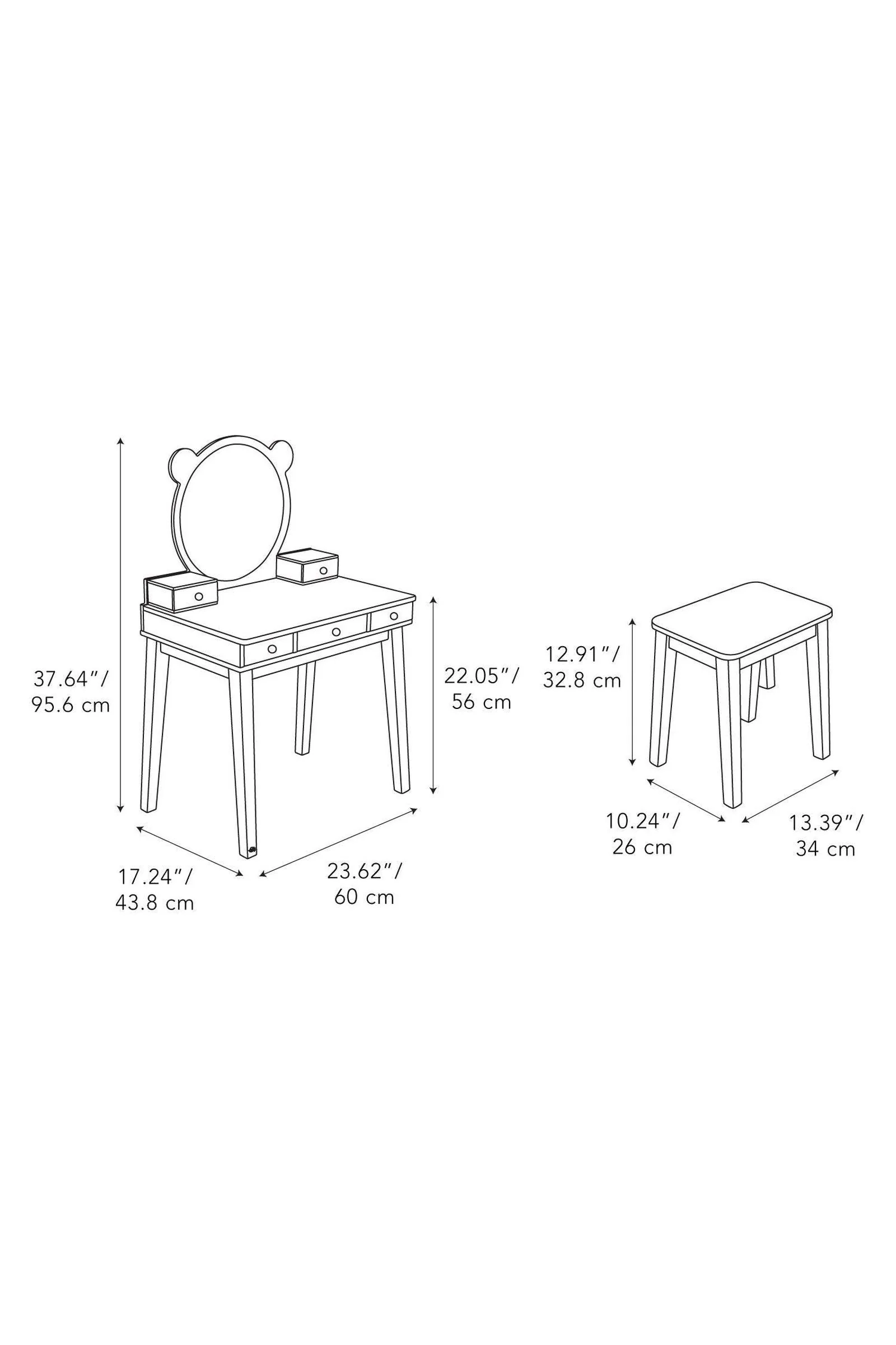 Tender Leaf Forest Dressing Table, Toddler Furniture, Sustainably Built - Image 6