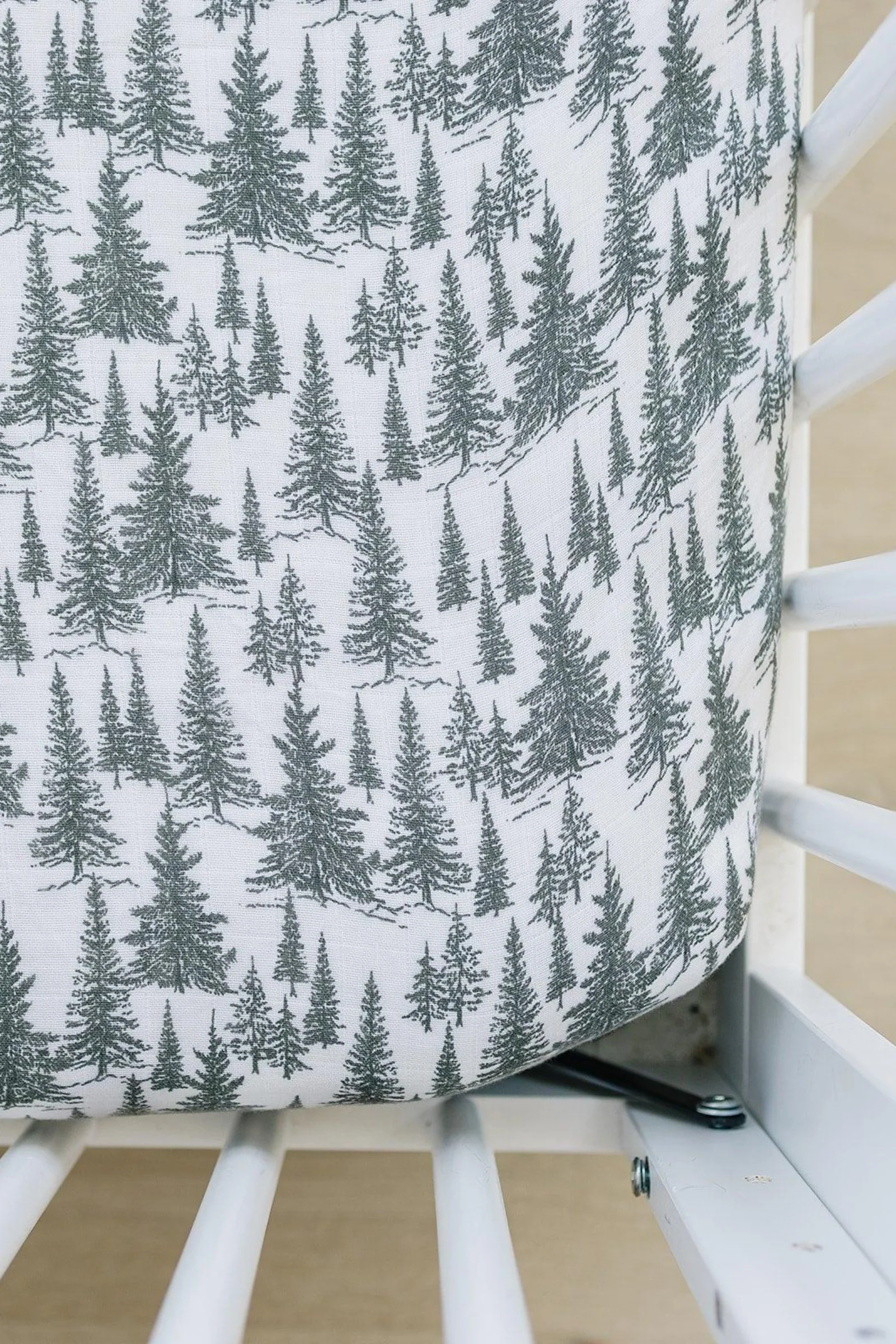 Mebie Baby Forest Muslin Crib Sheet, 100% Cotton, Baby Essentials - Image 2