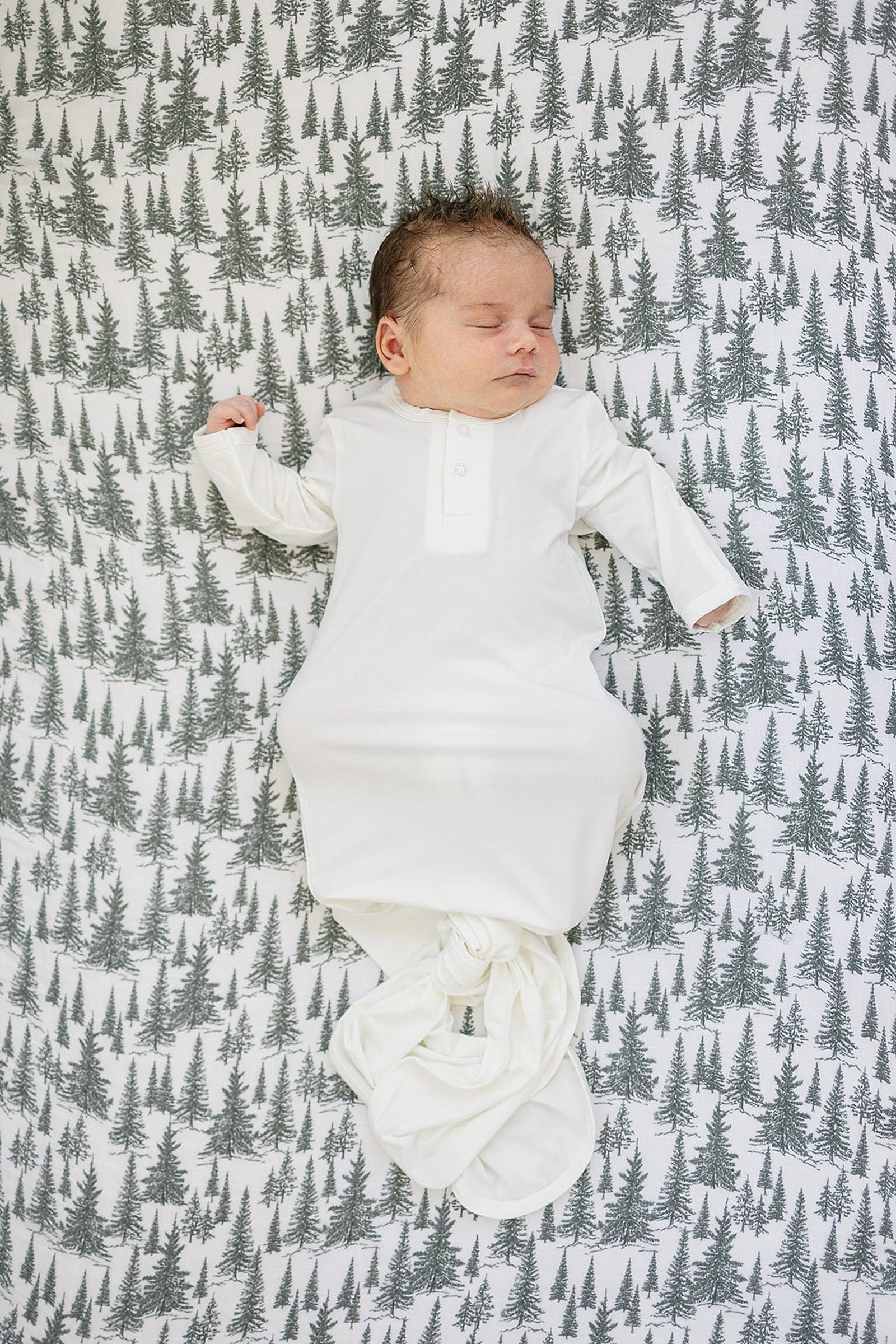 Mebie Baby Forest Muslin Crib Sheet, 100% Cotton, Baby Essentials - Image 3