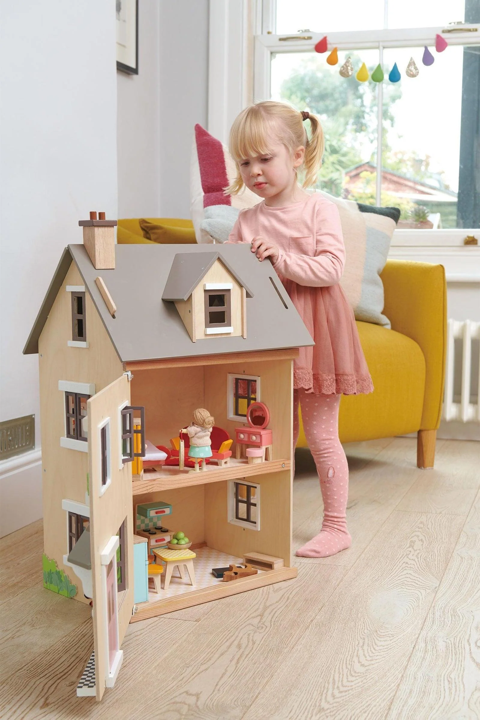 Tender Leaf Wooden Toys, Foxtail Villa, Dollhouse, Award Winning Toy - Image 5