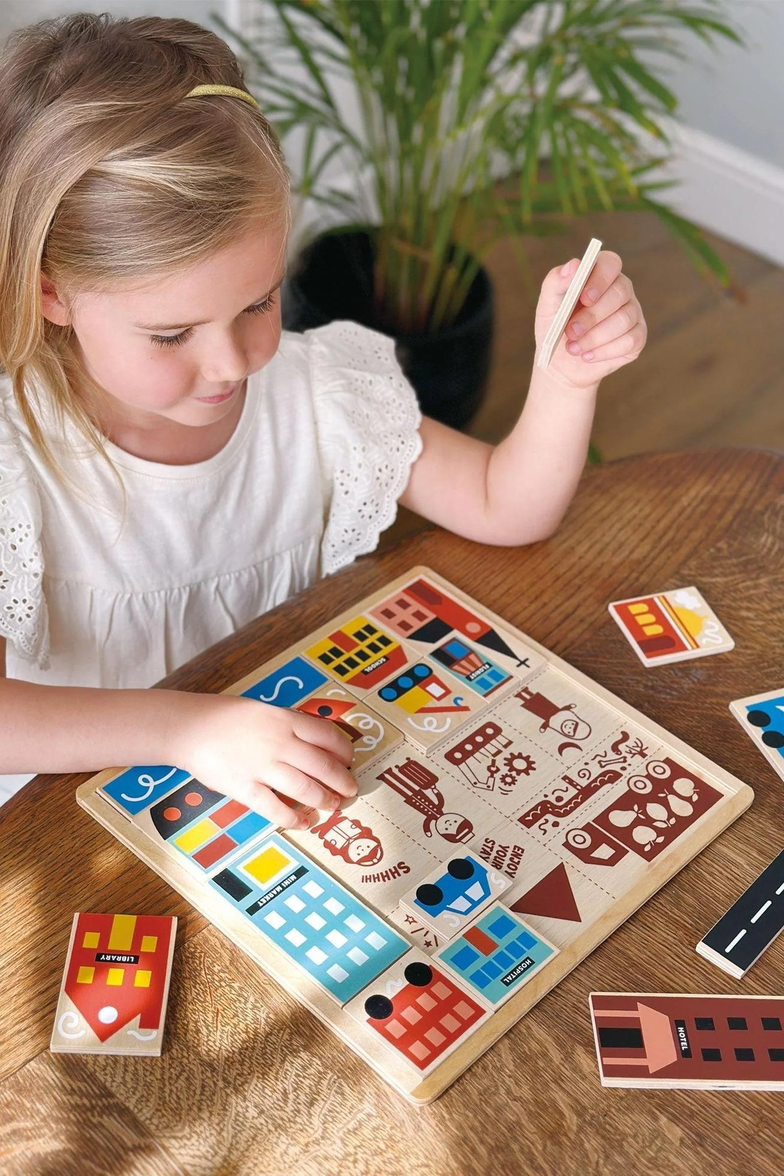 Mentari Wooden Toys, Games Bundle, Memory Game, Fishing Game, Town Puzzle - Image 5