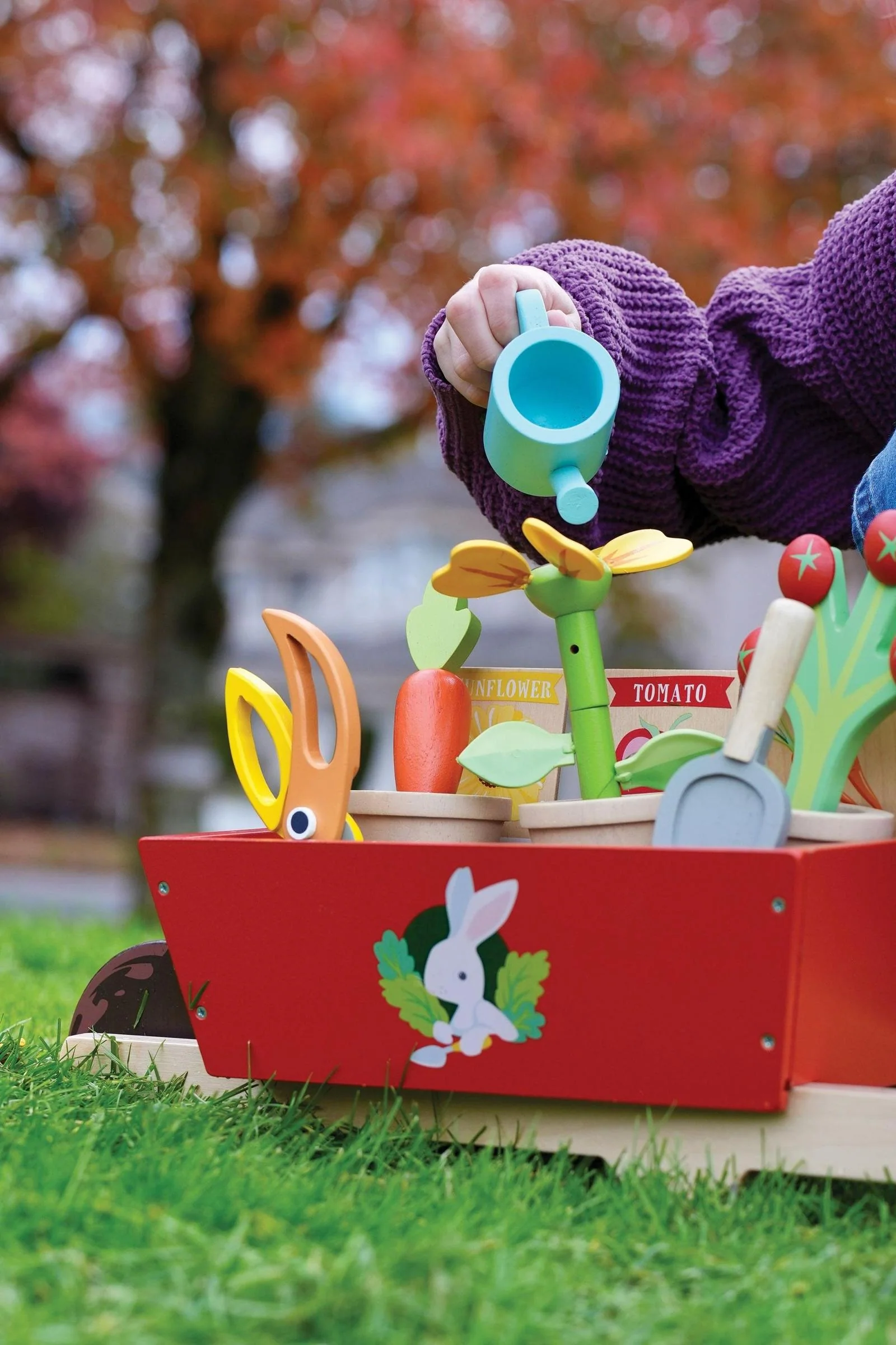 Tender Leaf Wooden Toys, Garden Wheelbarrow Set - Image 7
