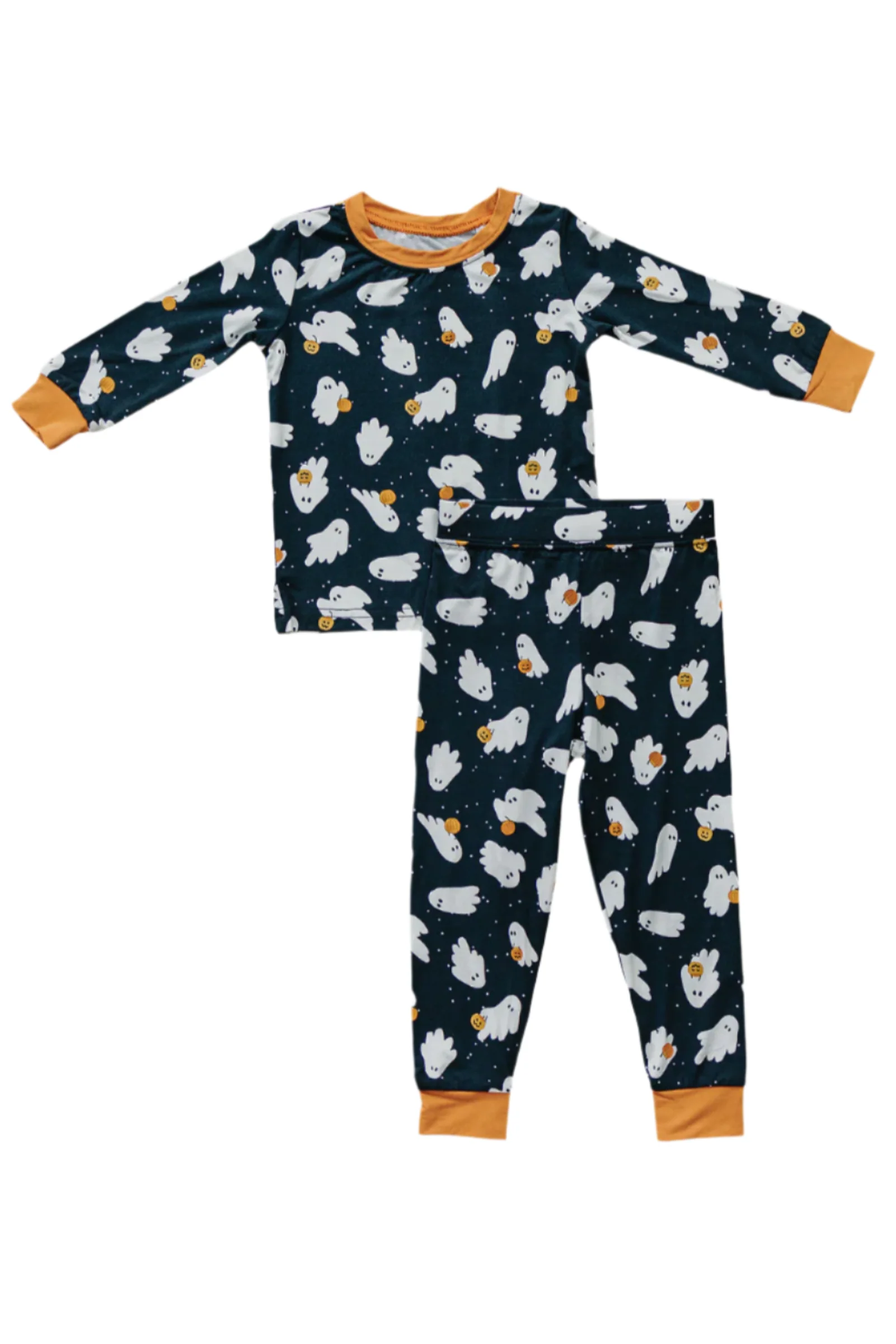 Mebie Baby Halloween Ghosts Cozy Pajama Set, Bamboo, Gender Neutral, Baby, Toddler & Kids - Image 2
