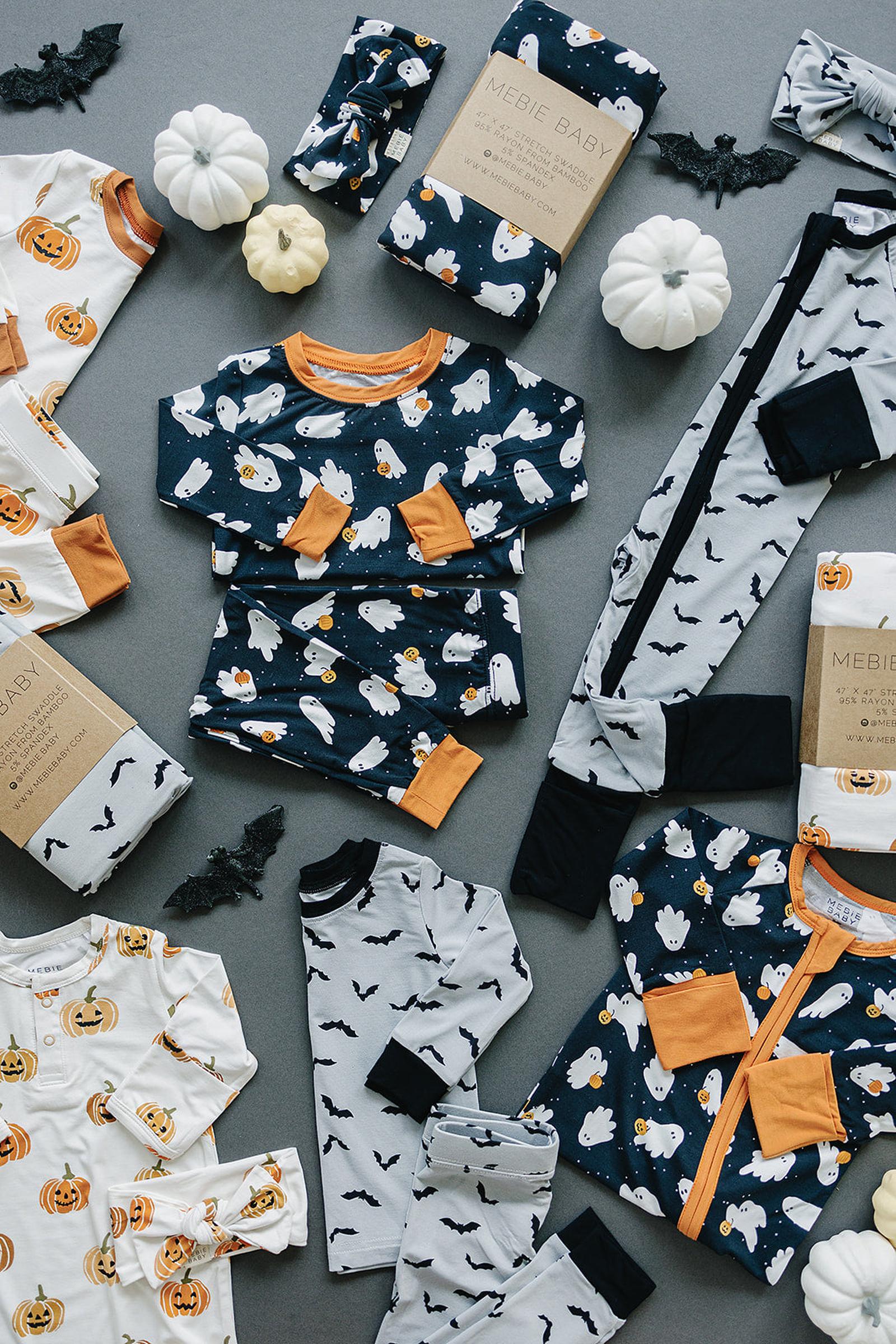 Mebie Baby Halloween Ghosts Cozy Pajama Set, Bamboo, Gender Neutral, Baby, Toddler & Kids - Image 5