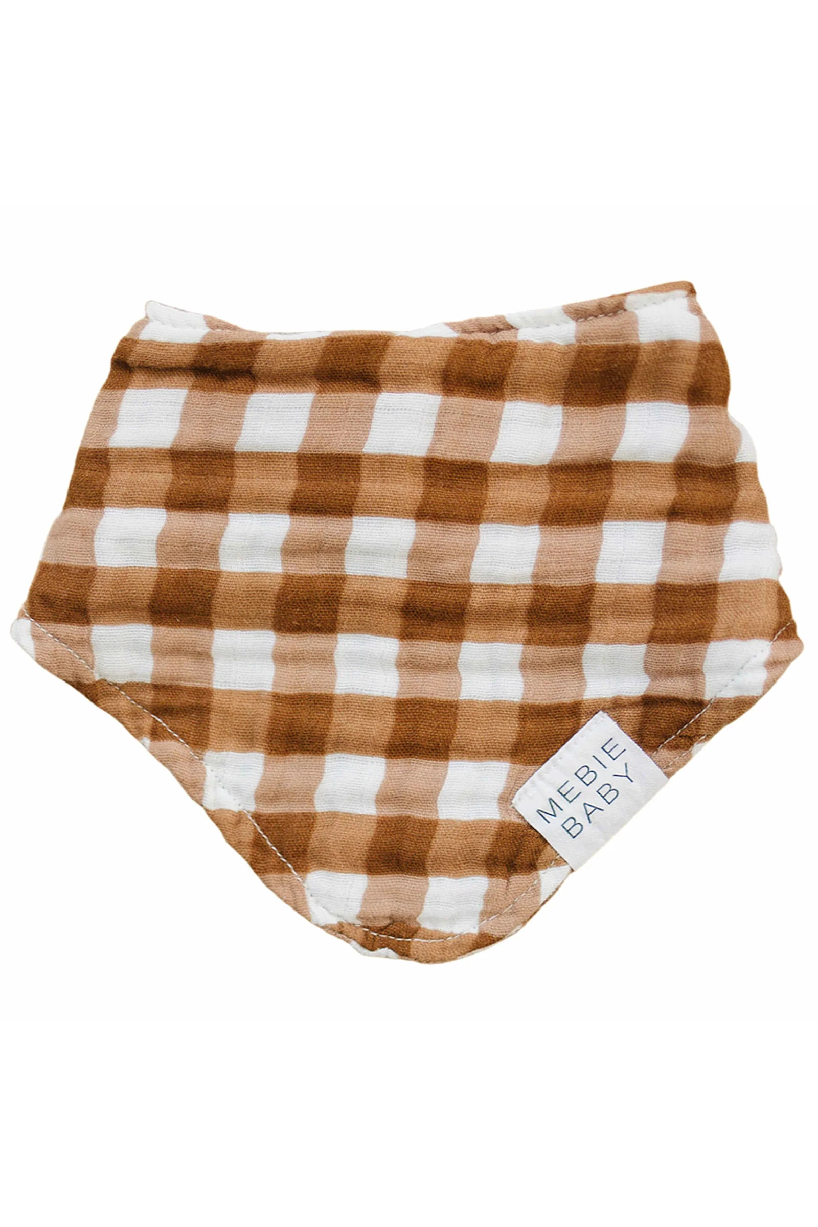 Mebie Baby Gingham Muslin Bib, Baby Essentials, Gender Neutral, Cotton - Image 2