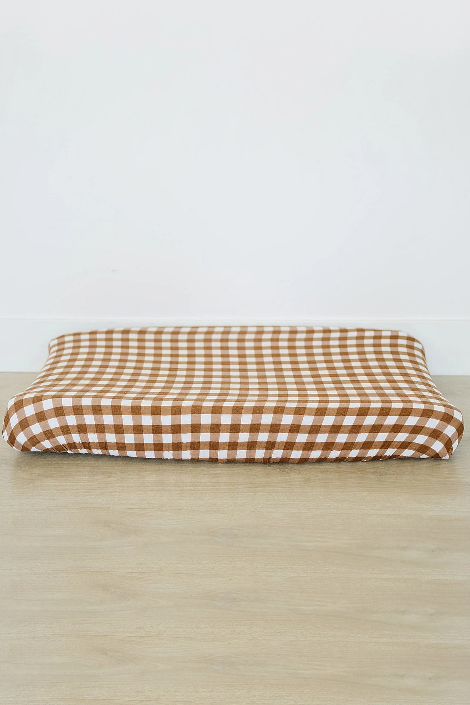 Mebie Baby Gingham Muslin Changing Pad Cover, Baby Essentials, Gender Neutral, Cotton