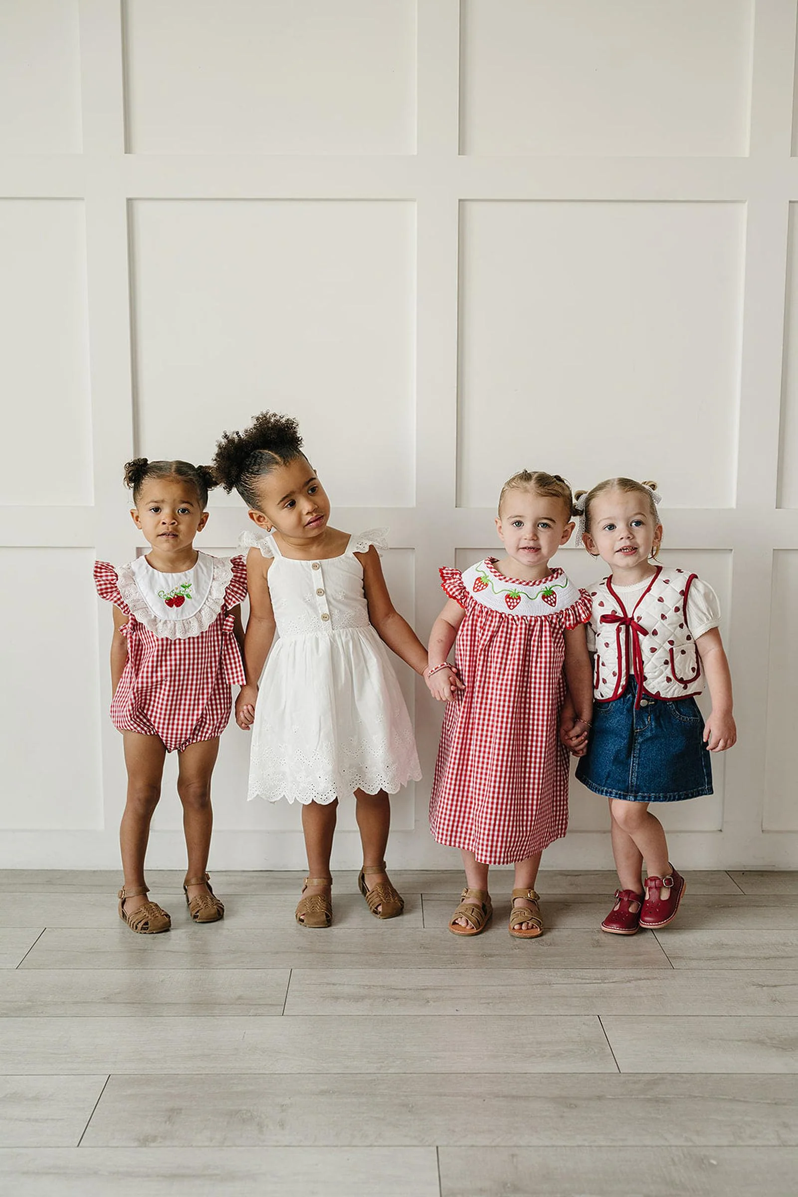 Gingham Strawberry Cotton Bubble Romper, Baby - Toddler - Image 6