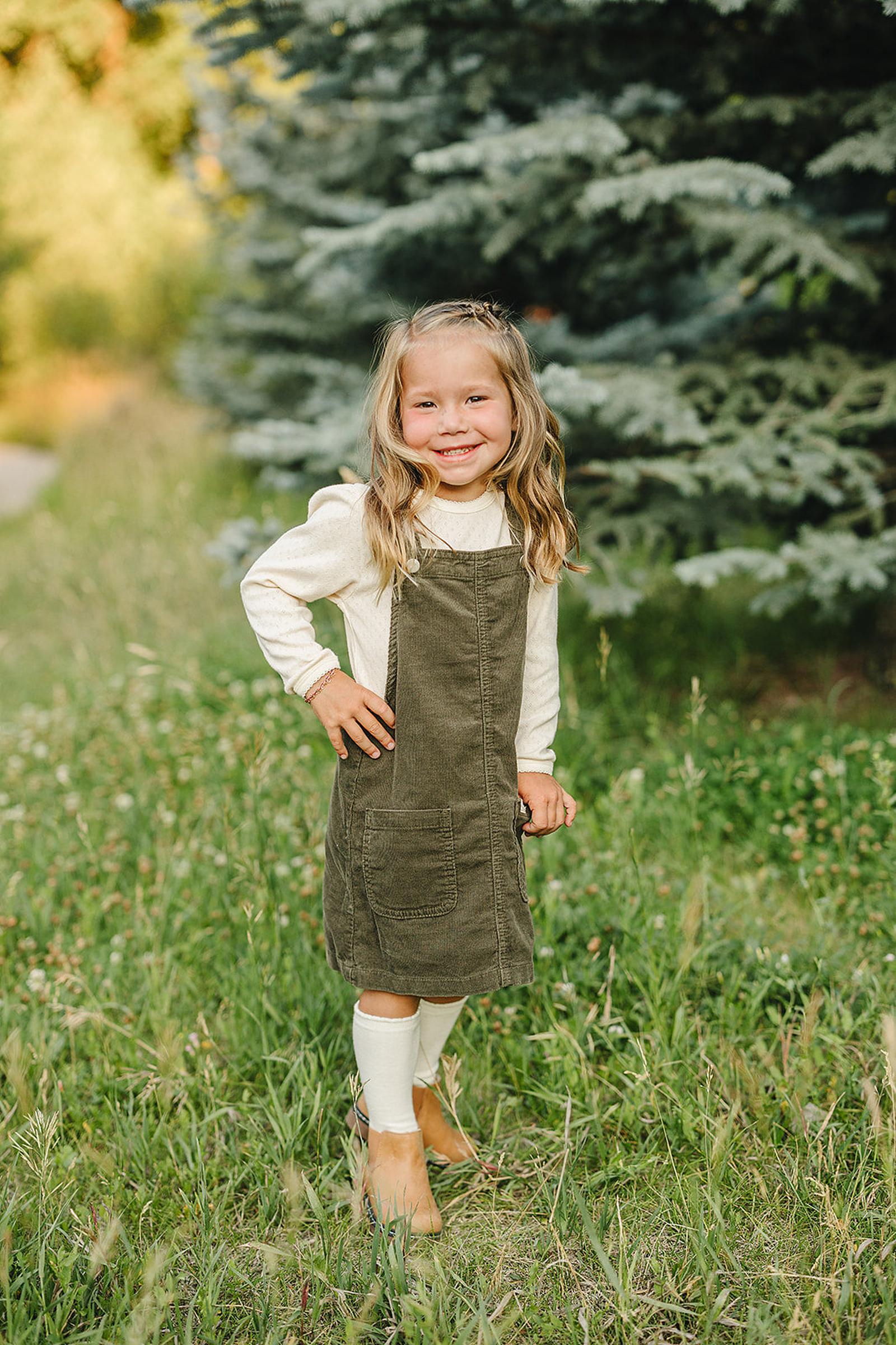 Mebie Baby Classic Green Corduroy Dress, 100% Cotton, Baby & Toddler