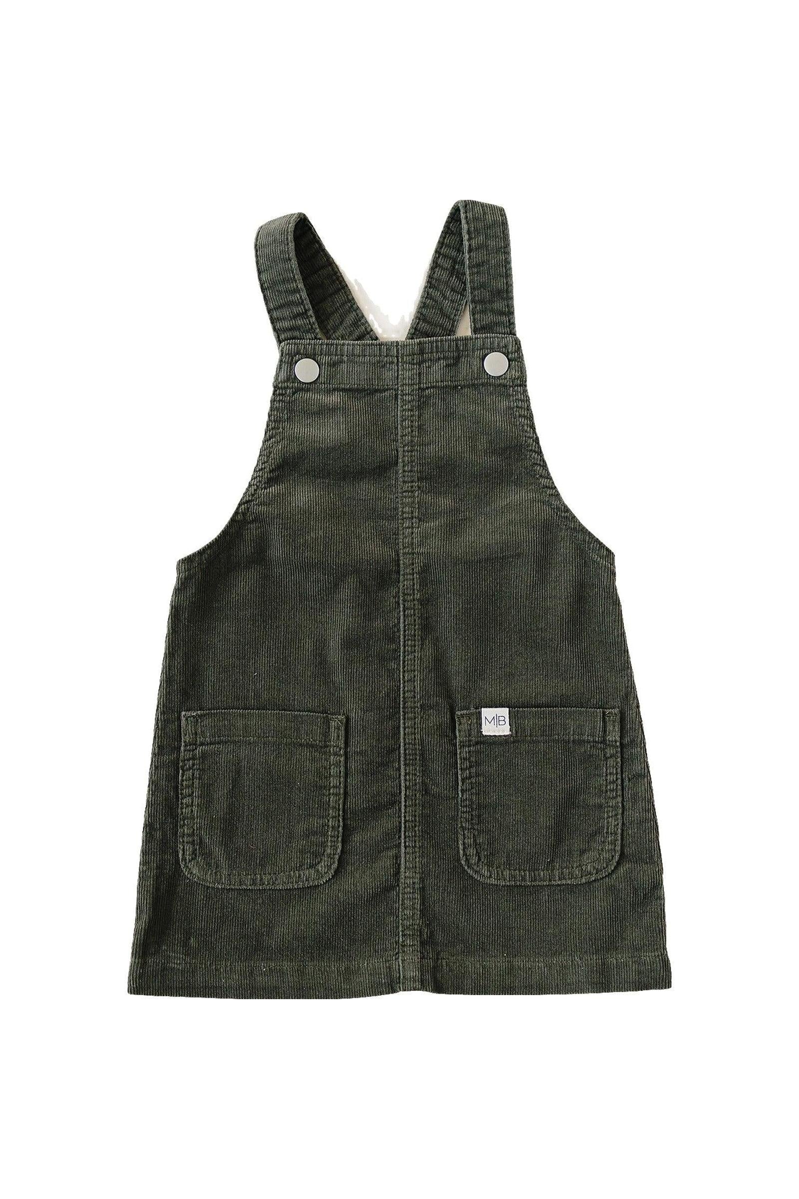 Mebie Baby Classic Green Corduroy Dress, 100% Cotton, Baby & Toddler - Image 2