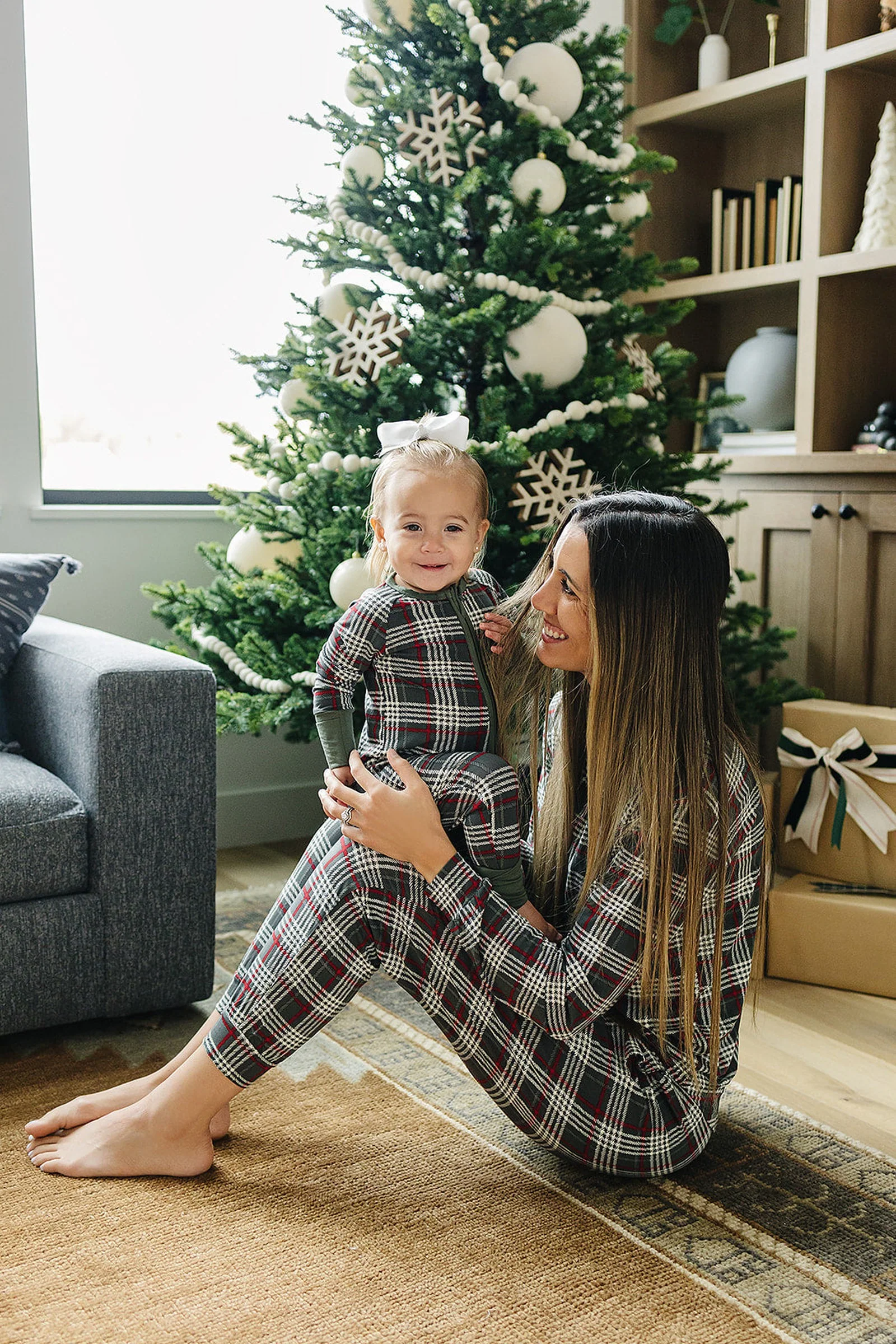 Mebie Baby Green Plaid Zipper Pajama, Bamboo, Baby Essentials - Image 3