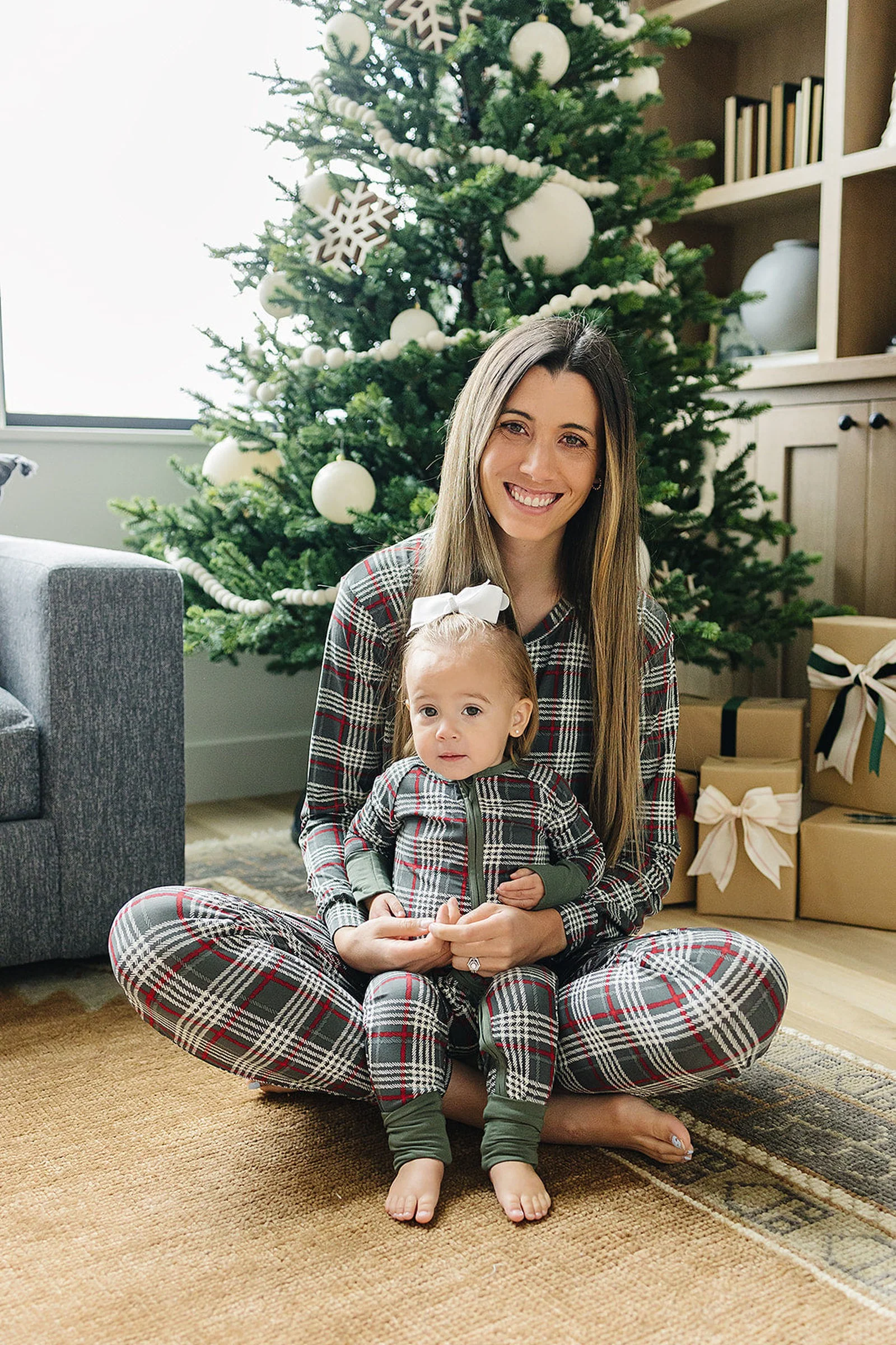Mebie Baby Green Plaid Zipper Pajama, Bamboo, Baby Essentials - Image 4