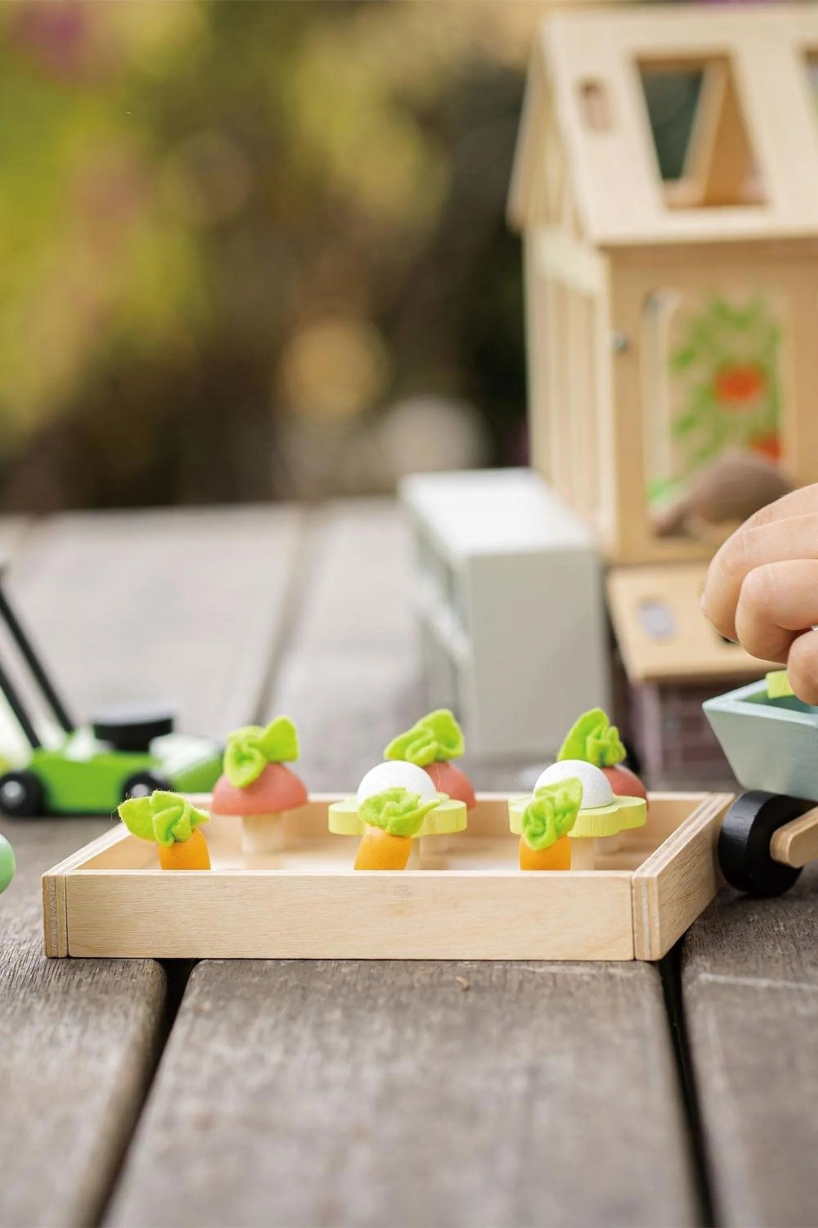 Tender Leaf Wooden Toys, Greenhouse and Garden Set, Dollhouse - Image 10