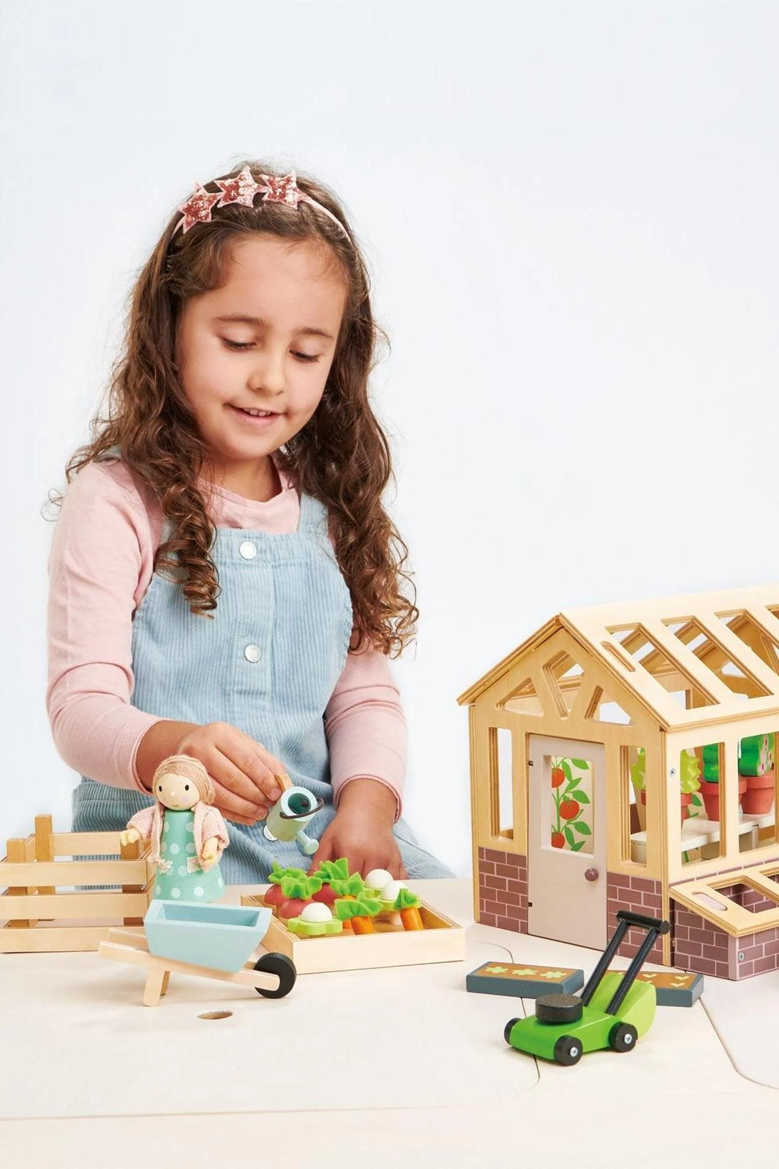 Tender Leaf Wooden Toys, Greenhouse and Garden Set, Dollhouse - Image 4