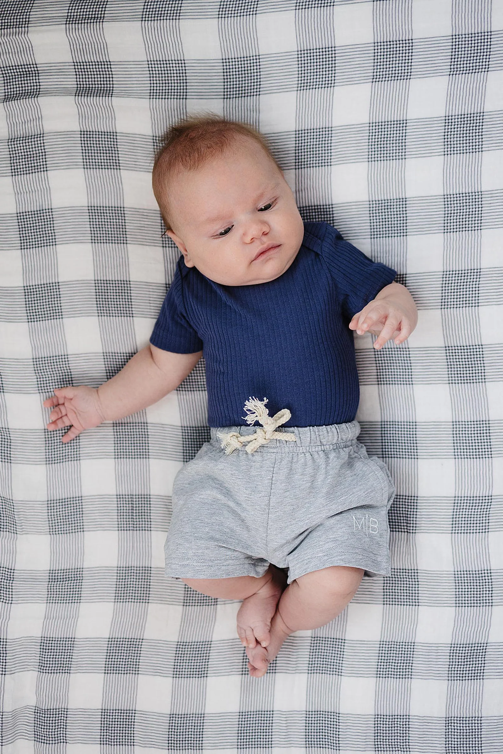 Mebie Baby Cotton Grey Pocket Shorts, Baby - Kids - Image 3