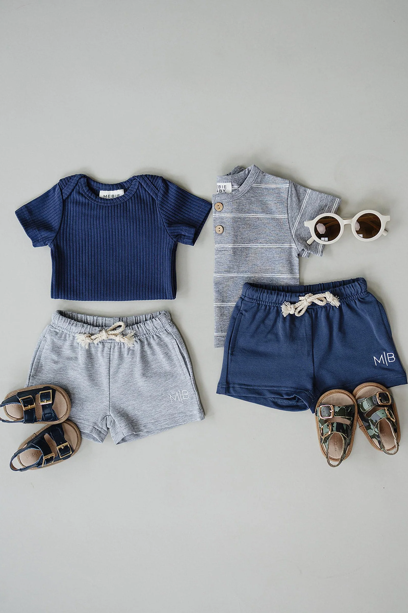 Mebie Baby Cotton Grey Pocket Shorts, Baby - Kids - Image 4