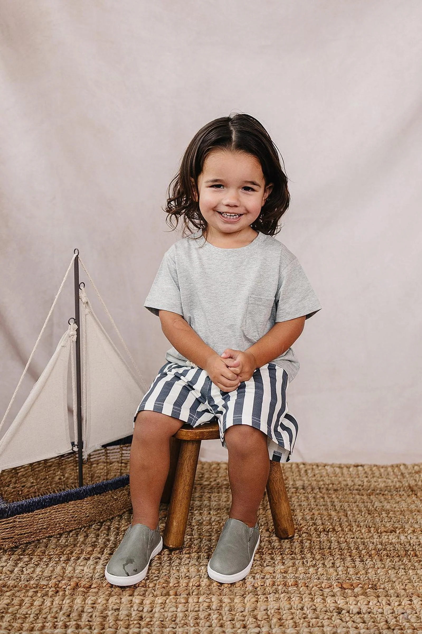 Mebie Baby Grey Pocket Cotton T-Shirt, Baby - Kids