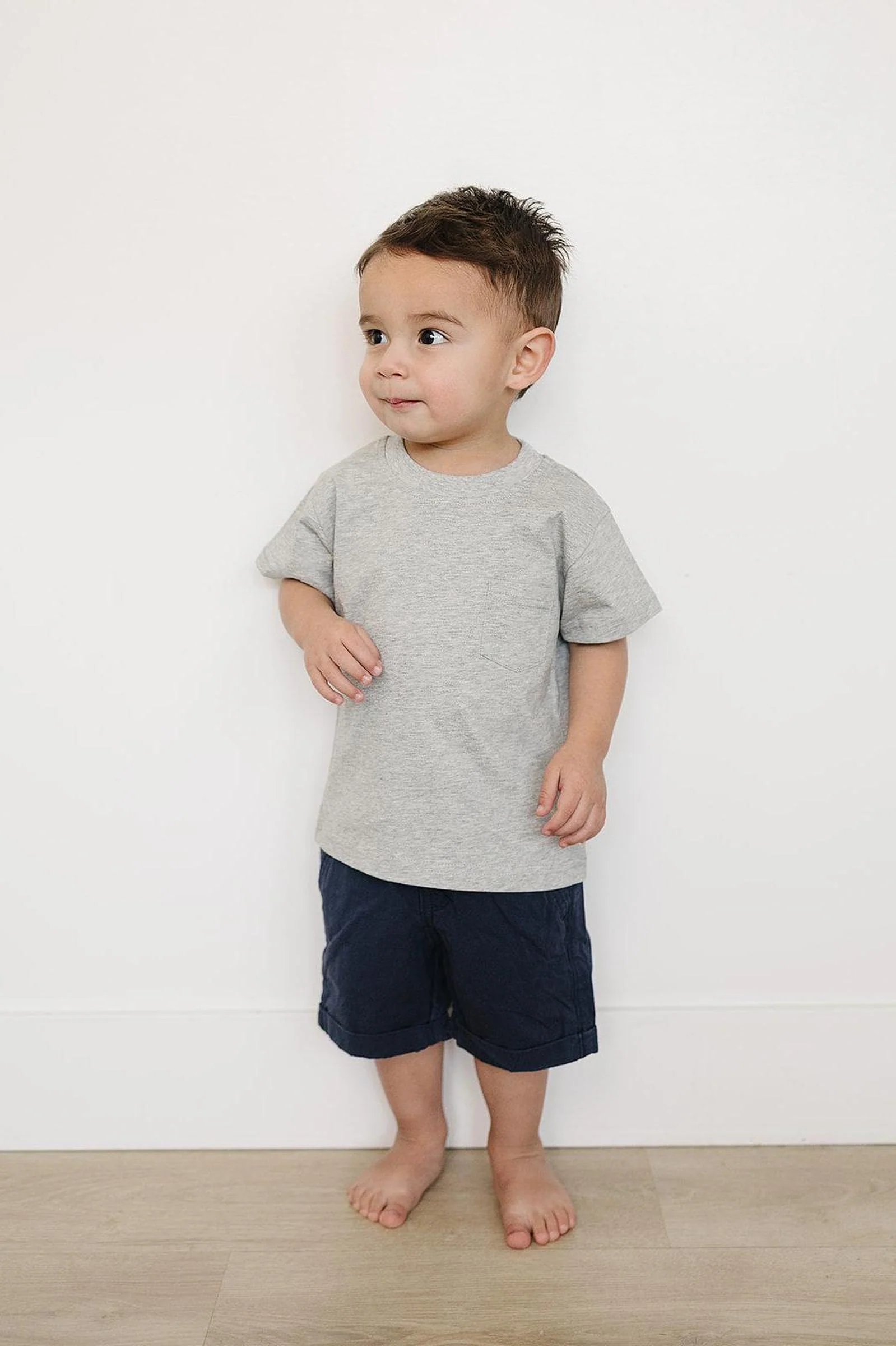 Mebie Baby Grey Pocket Cotton T-Shirt, Baby - Kids - Image 3
