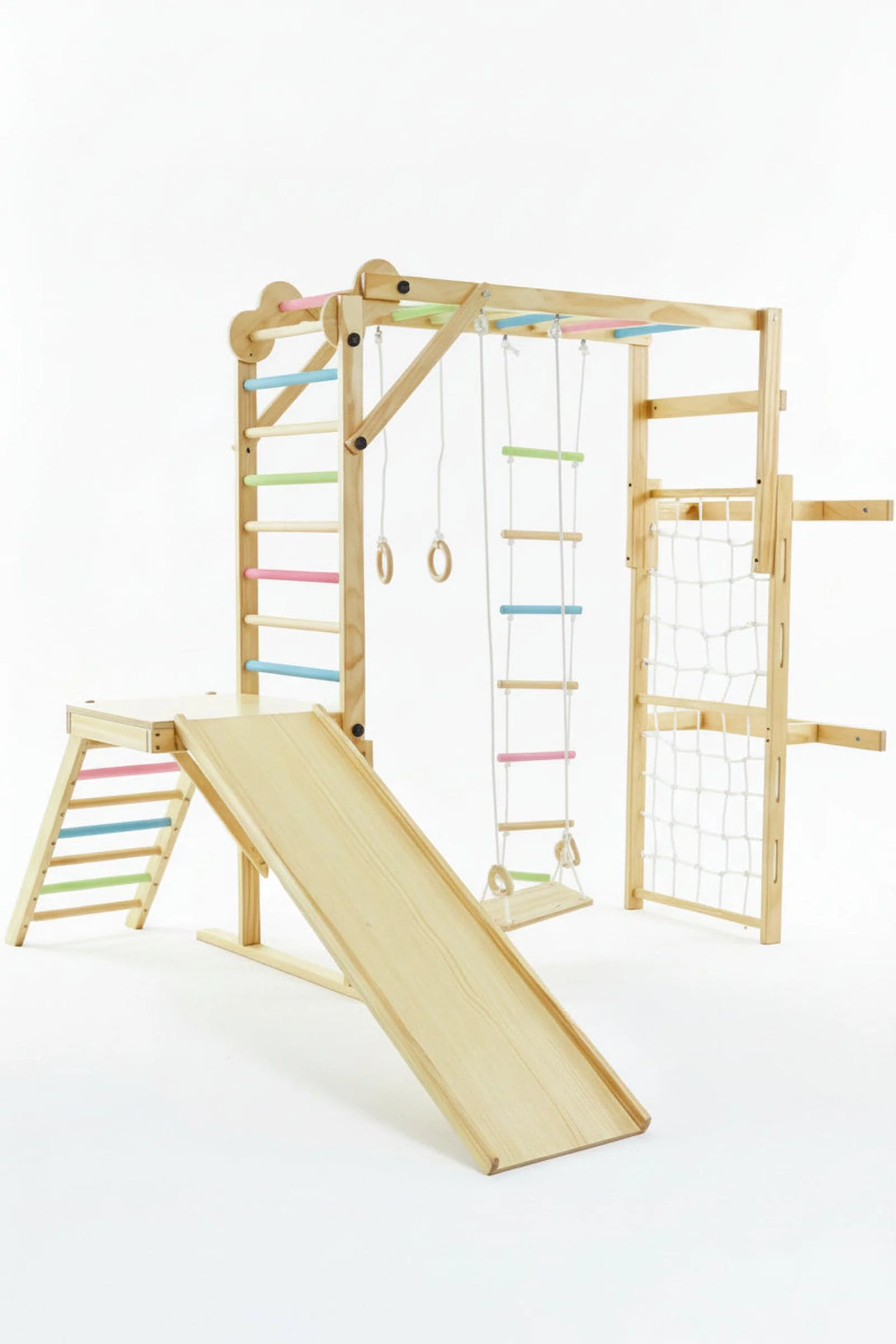 Grove Foldable Jungle Gym Playset, Indoor, Climber, Slide, Color Bars