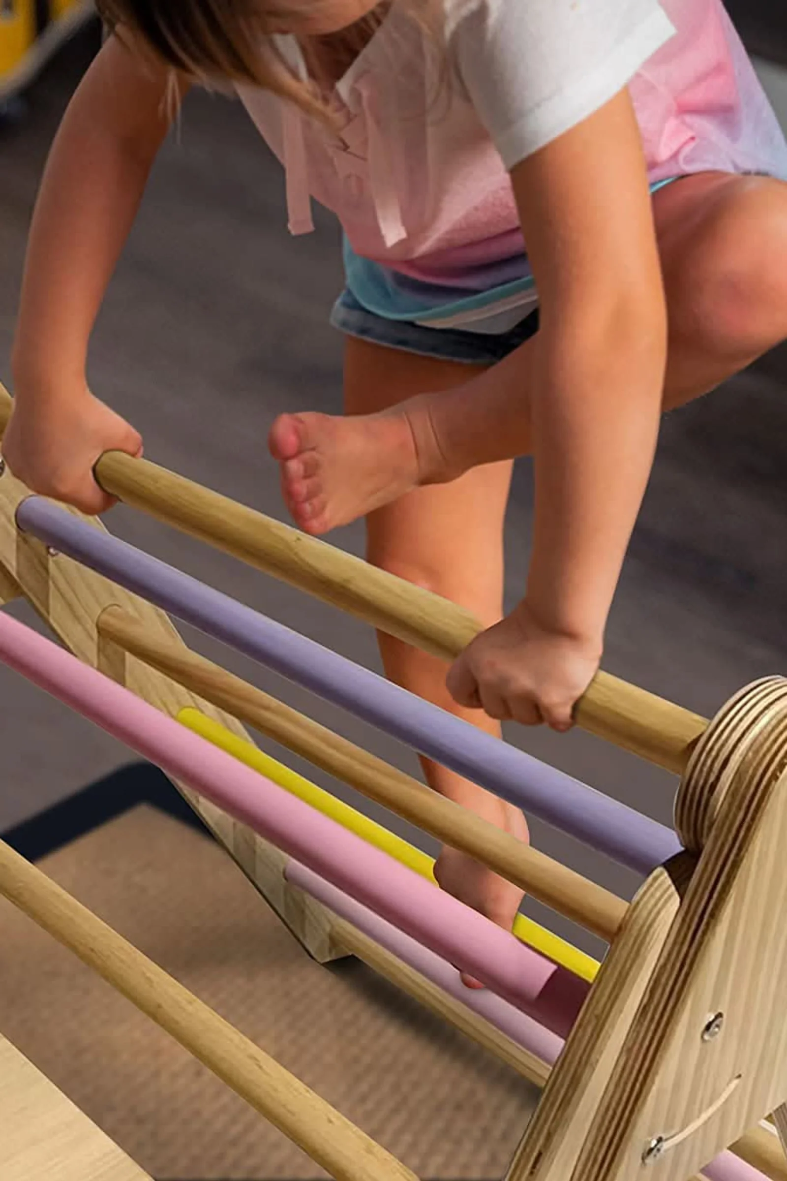 Hazel Baby & Toddler Gym, Pikler Triangle, Slide & Rocker Playset - Image 16