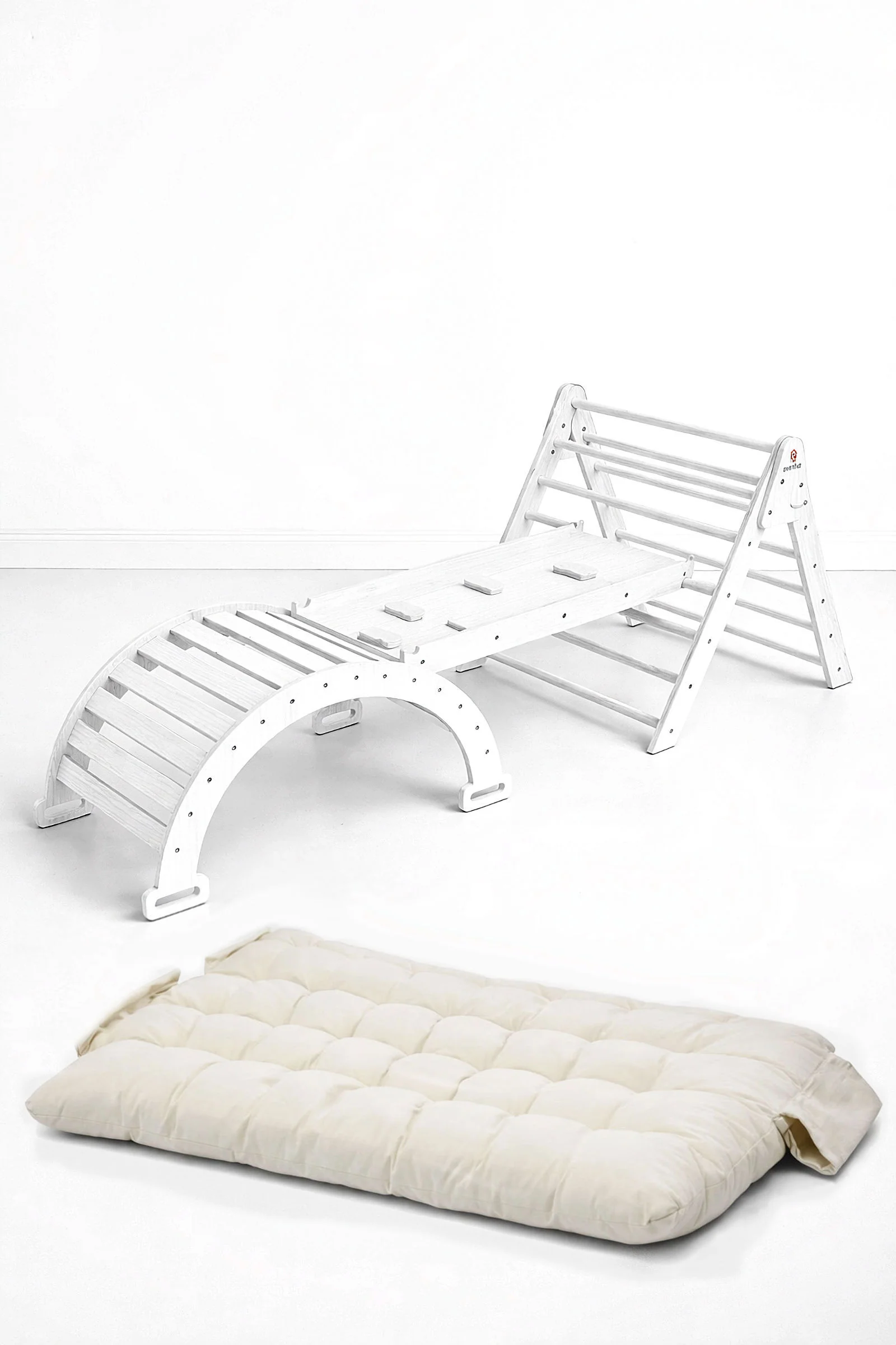 Hazel Baby & Toddler Gym Playset, Pikler Triangle, Slide & Rocker, Thick Rocker Cushion - Image 18