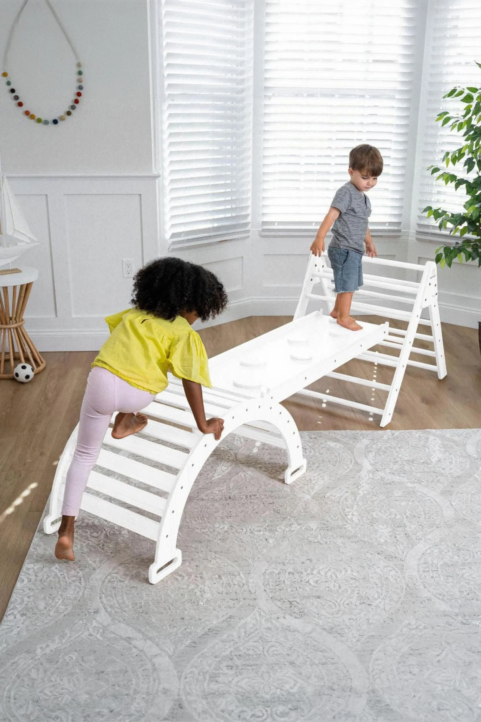 Hazel Baby & Toddler Gym, Pikler Triangle, Slide & Rocker Playset - Image 19