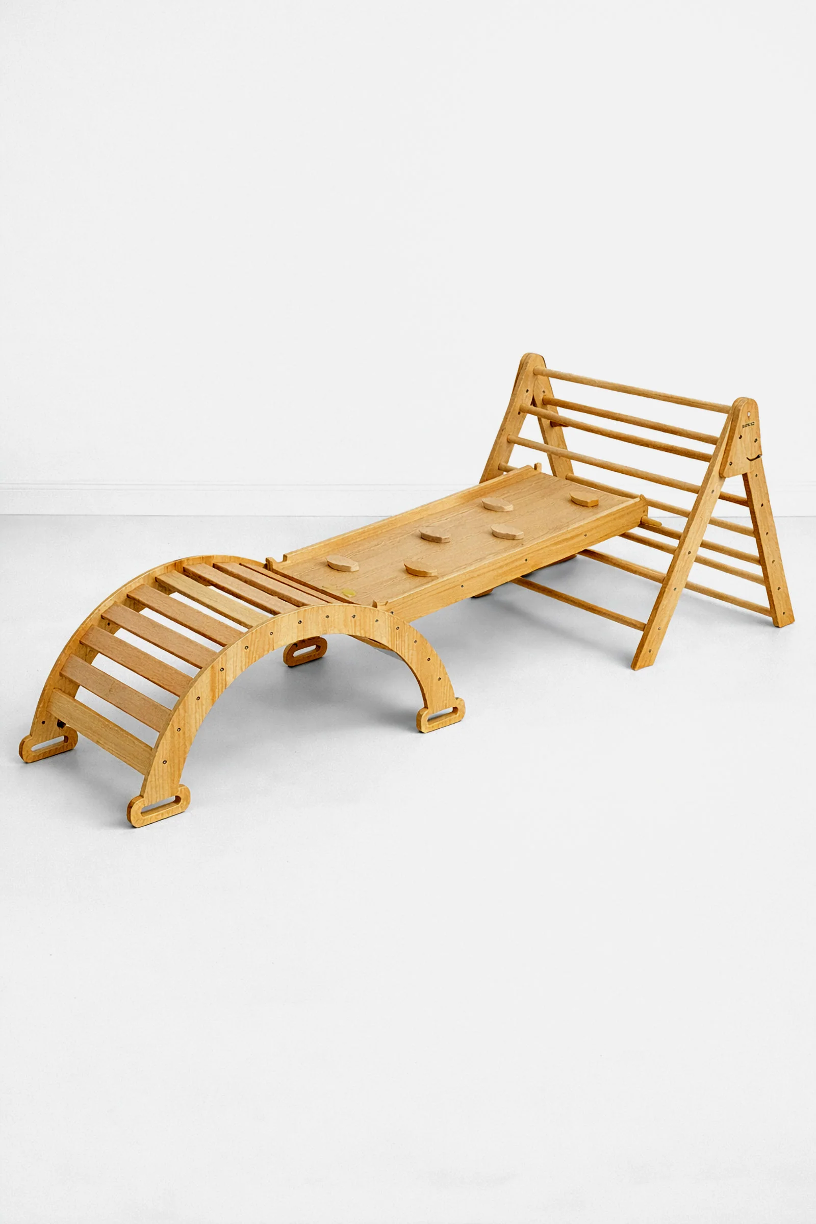 Hazel Baby & Toddler Gym, Pikler Triangle, Slide & Rocker Playset