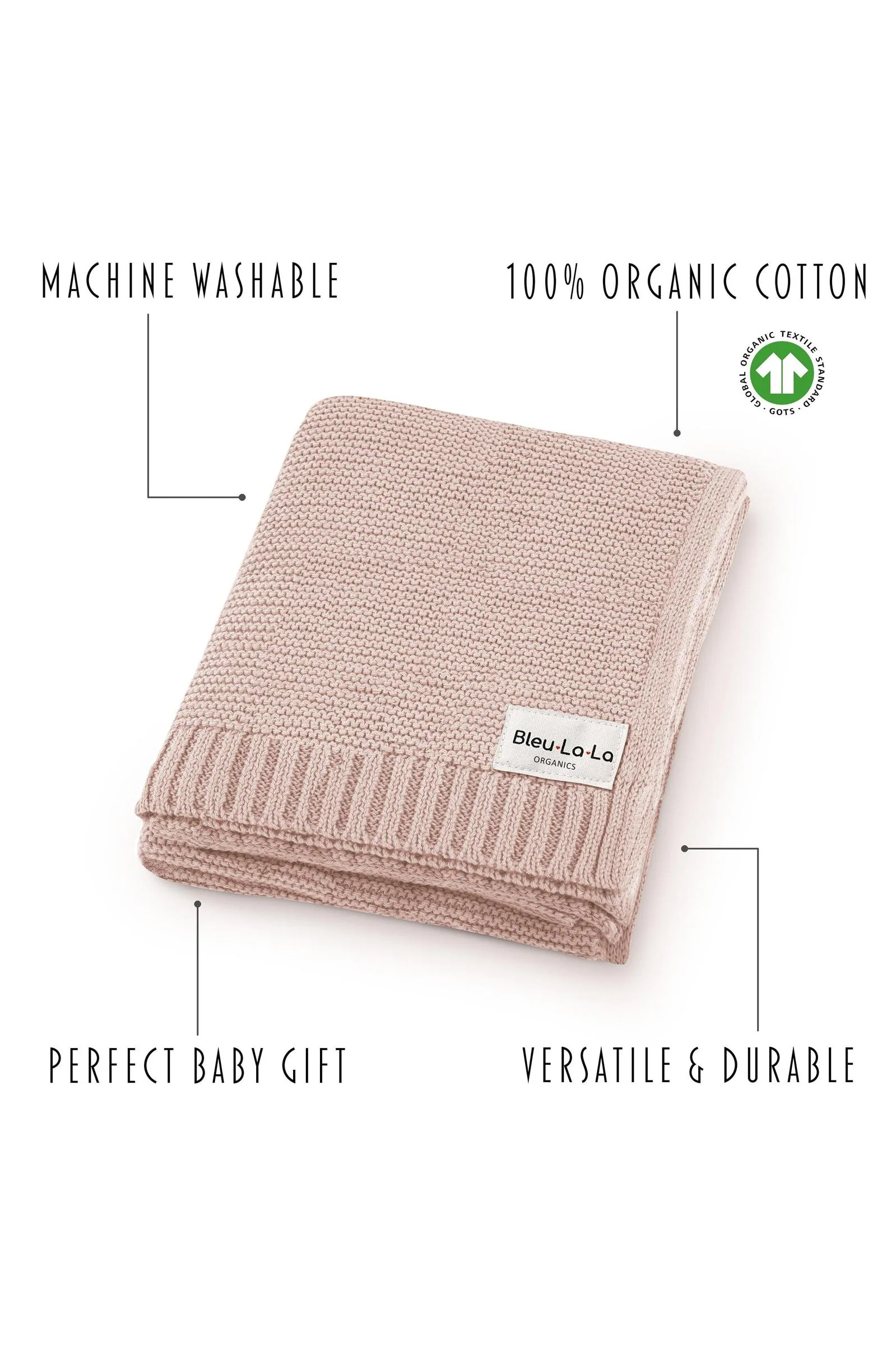 Heritage Knit - 100% Organic Cotton Luxury Knit Baby Swaddle Blanket - Image 5