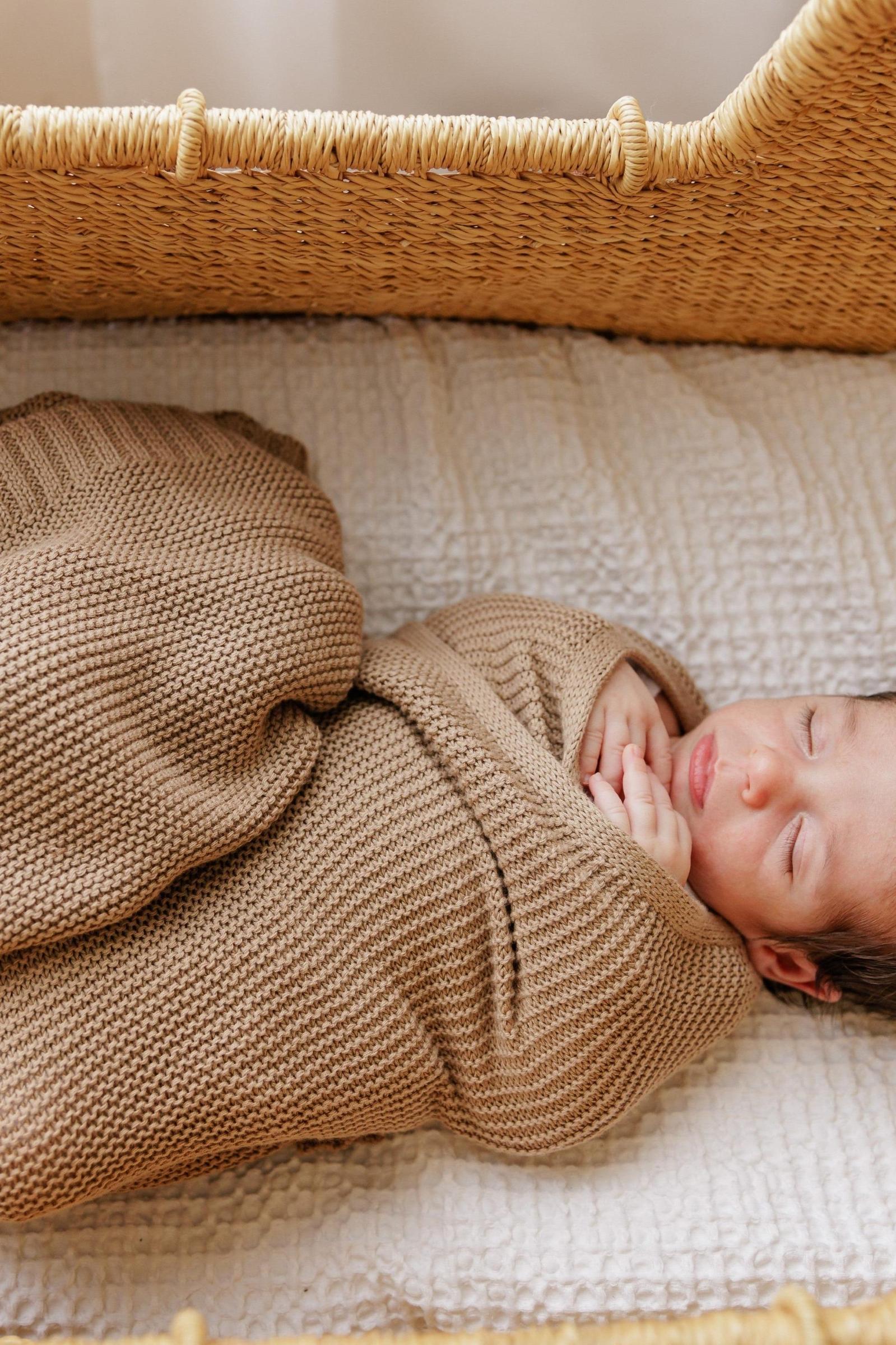 Heritage Knit - 100% Organic Cotton Luxury Knit Baby Swaddle Blanket - Image 9