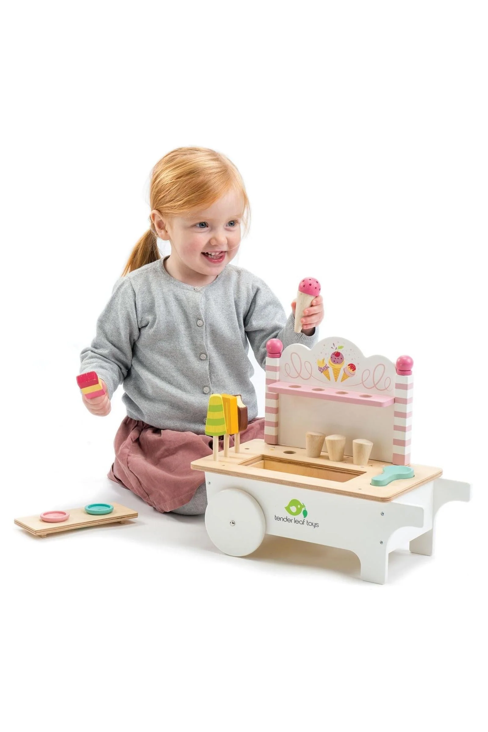 Tender Leaf Wooden Toys, Ice Cream Cart, Award Winning Toy - Image 3