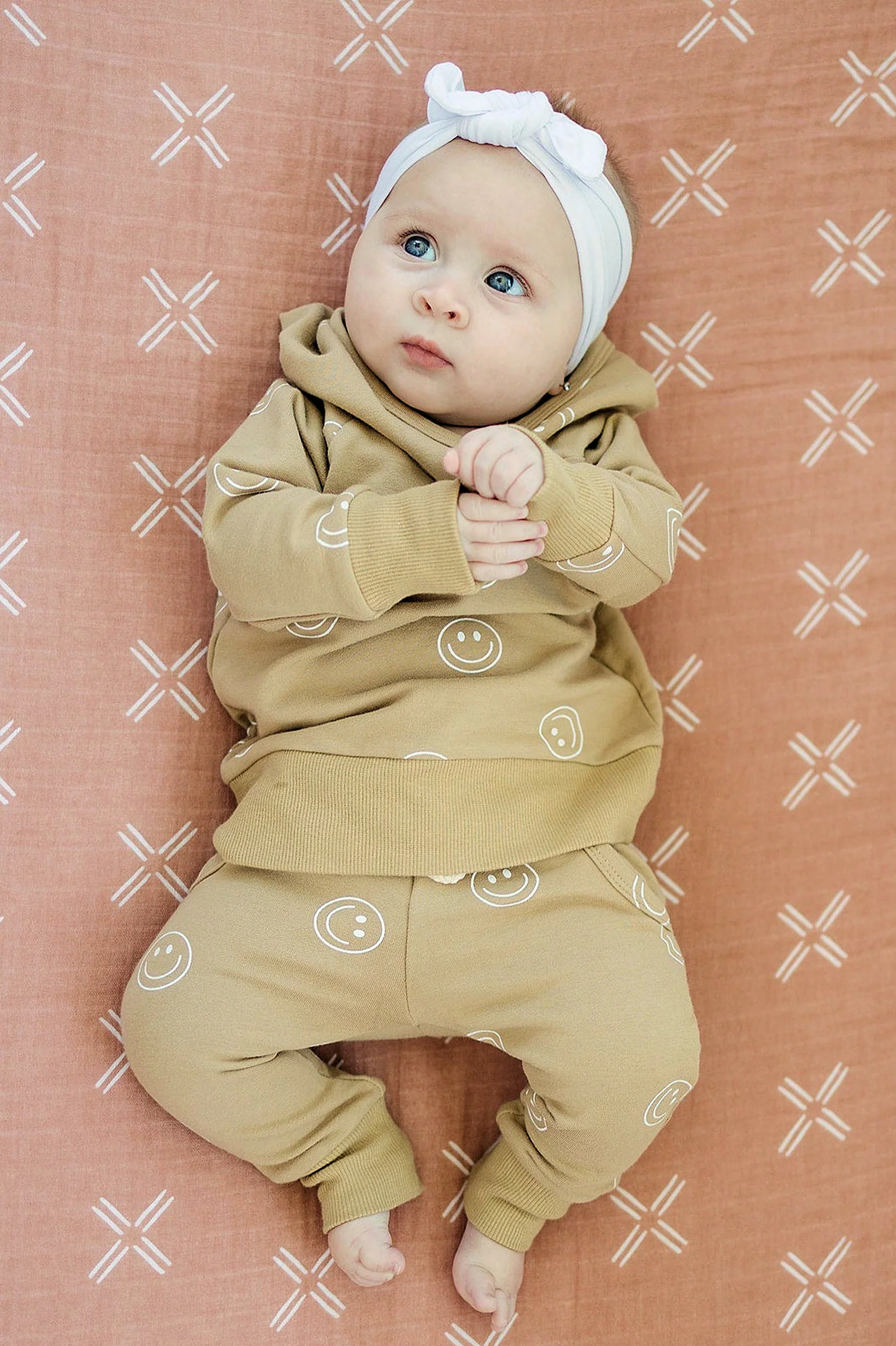 Mebie Baby Just Peachy Muslin Crib Sheet, 100% Cotton, Baby Essentials - Image 4