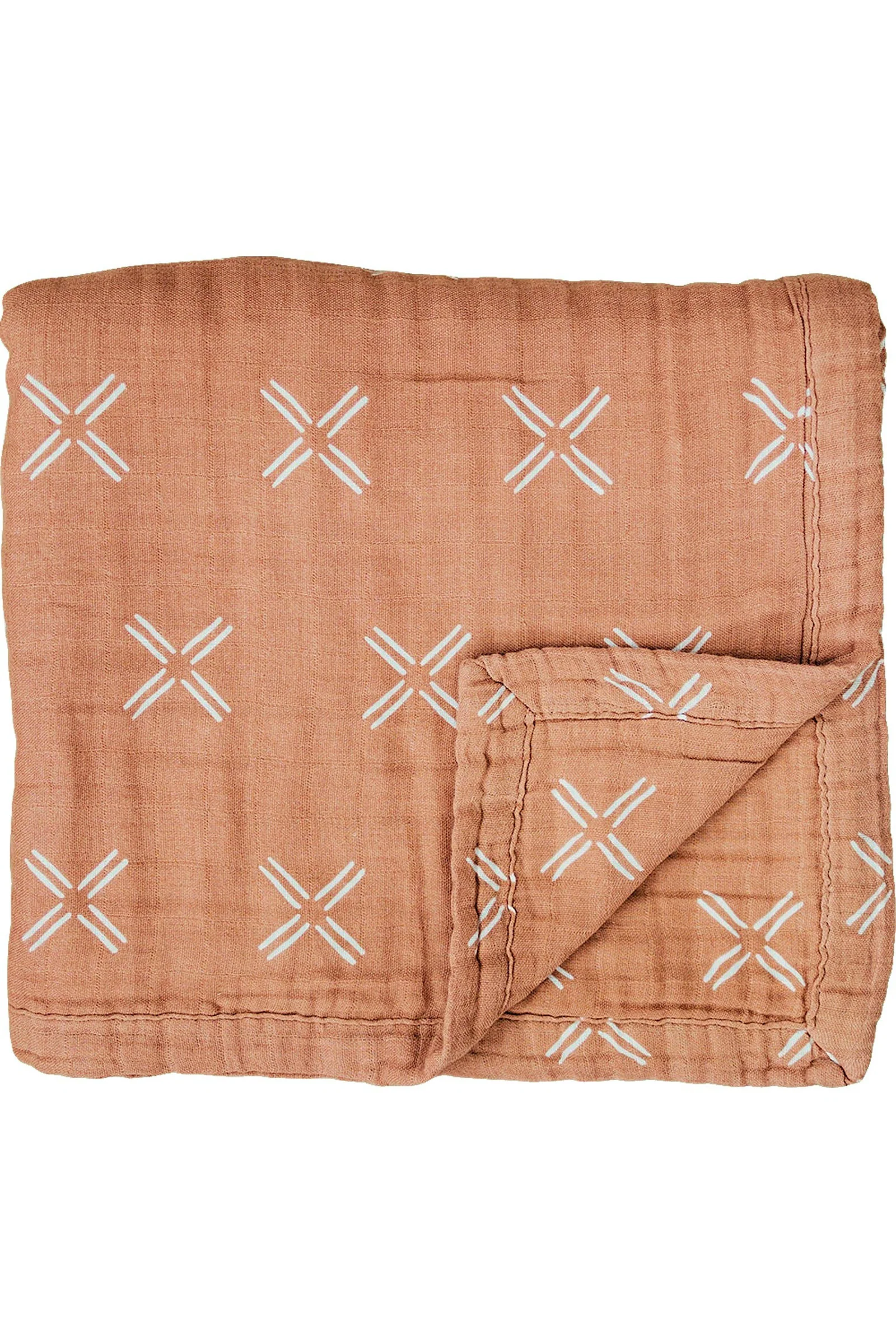 Mebie Baby Just Peachy Muslin Crib Quilt, 100% Cotton, Baby Essentials - Image 2