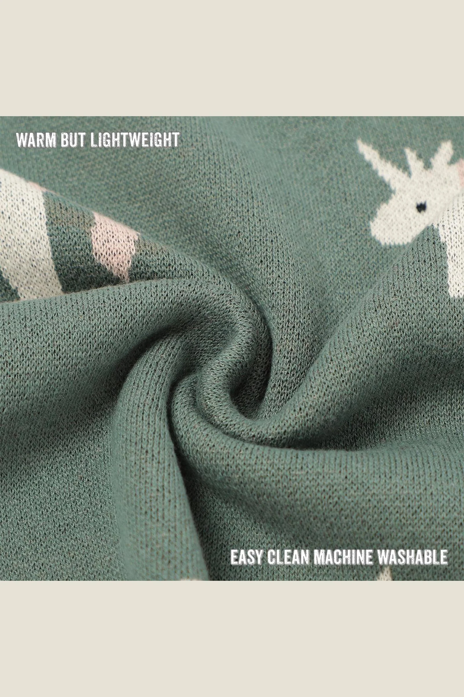 Knit Unicorn Luxury Swaddle Blanket, 100% OEKO Tex Pima Cotton - Image 5