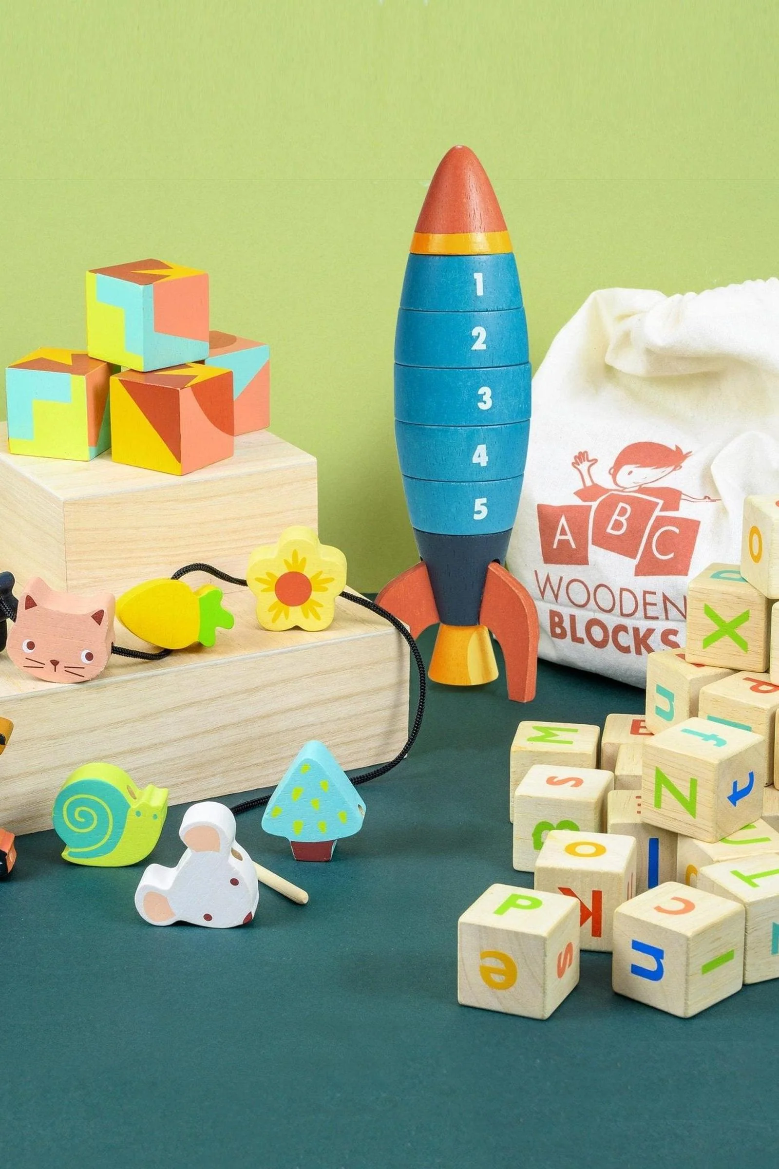 Mentari Wooden Toys, Learning Bundle, Educational Toys for Early Play - Image 2