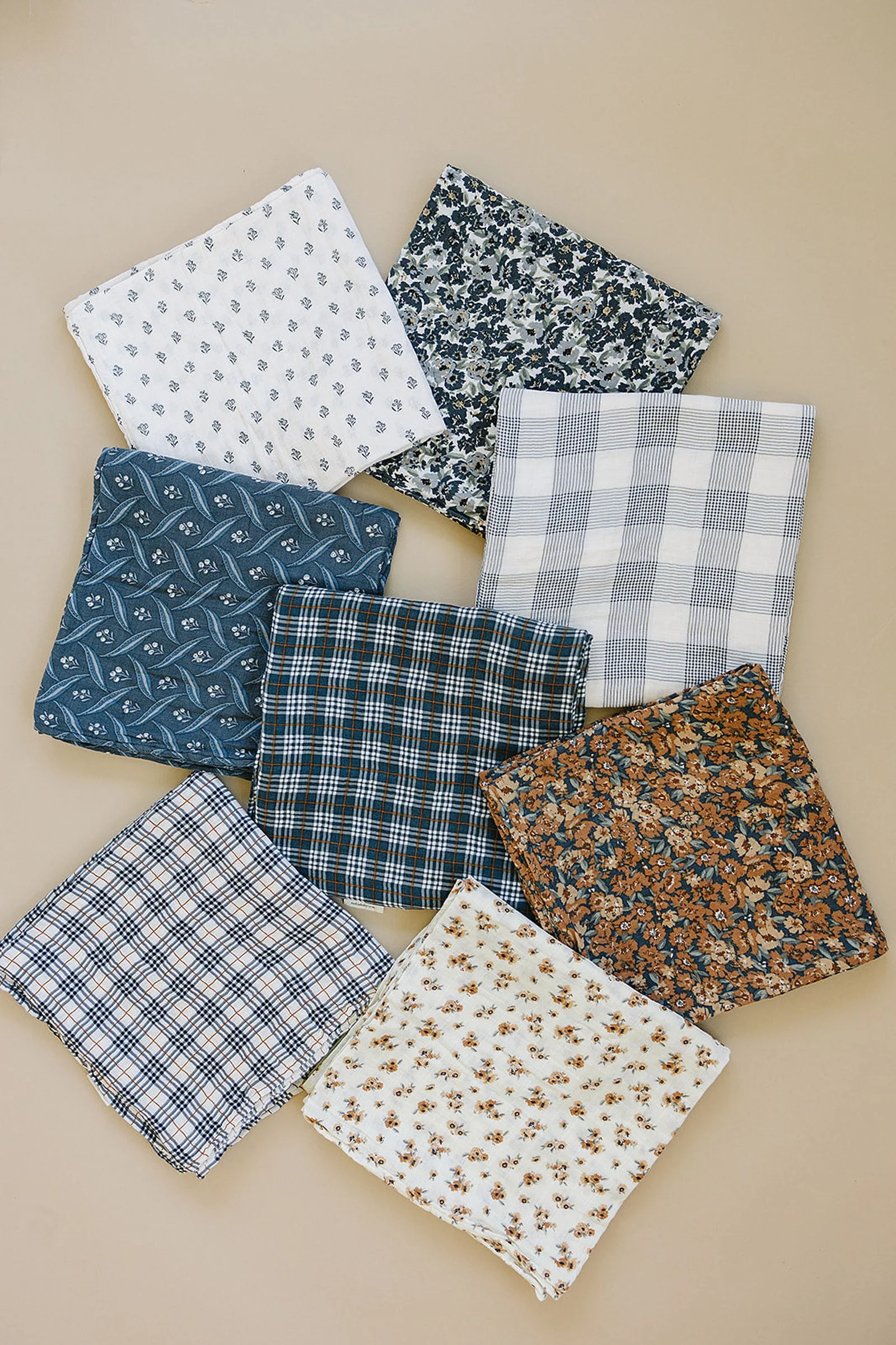 Mebie Baby Liberty FLoral Muslin Burp Cloth, 100% Cotton, Baby Essentials - Image 5