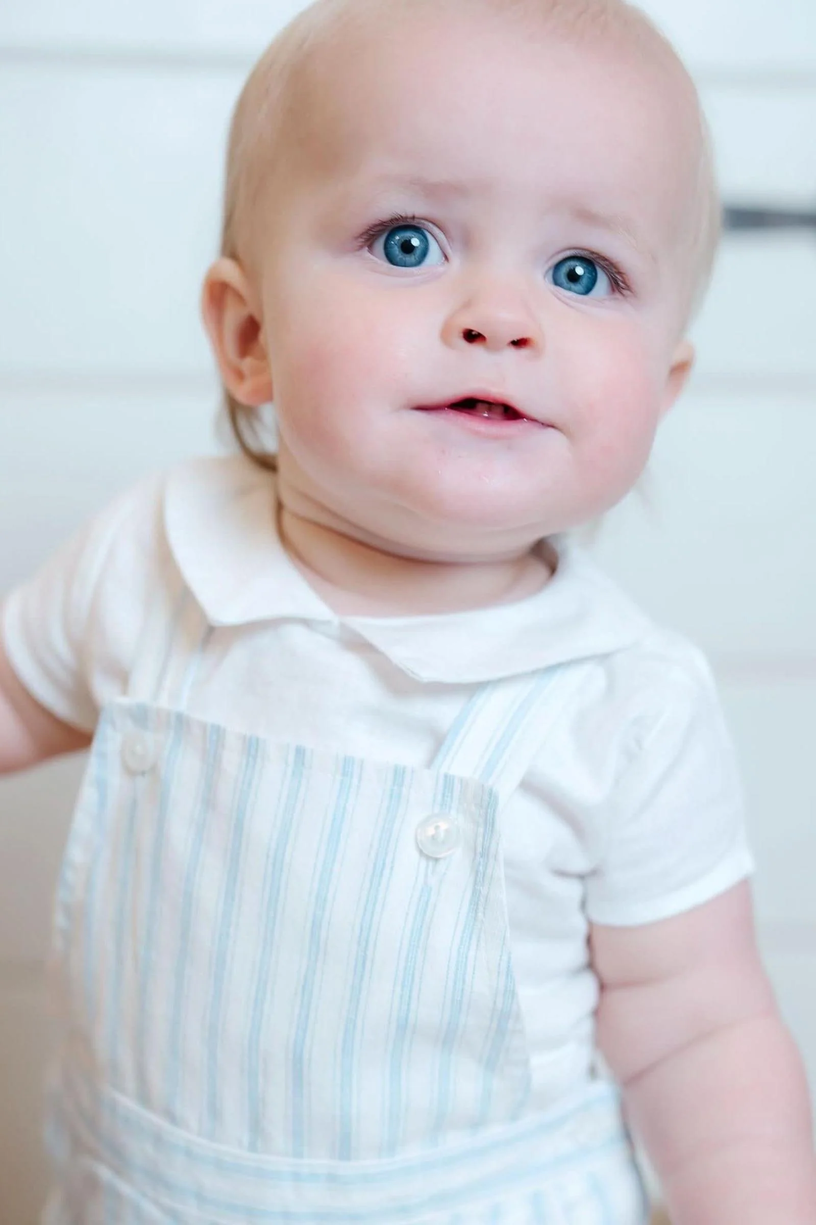 Baby Boy Linen Shortie Overall Set, Riviera Stripe - Image 4