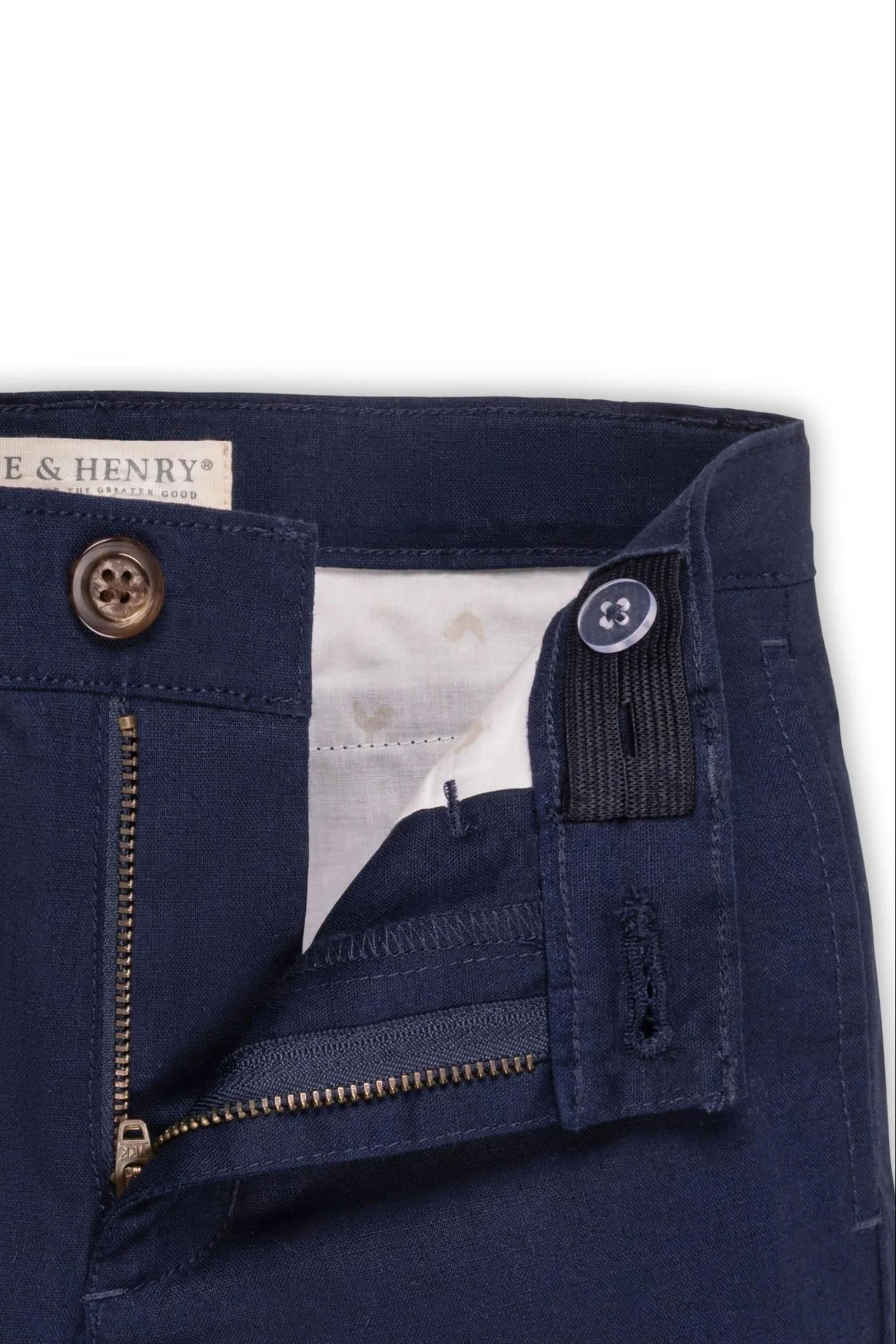 Hope & Henry Linen Suit Pants for Boys, Navy, Sizes 2T-16 - Image 3