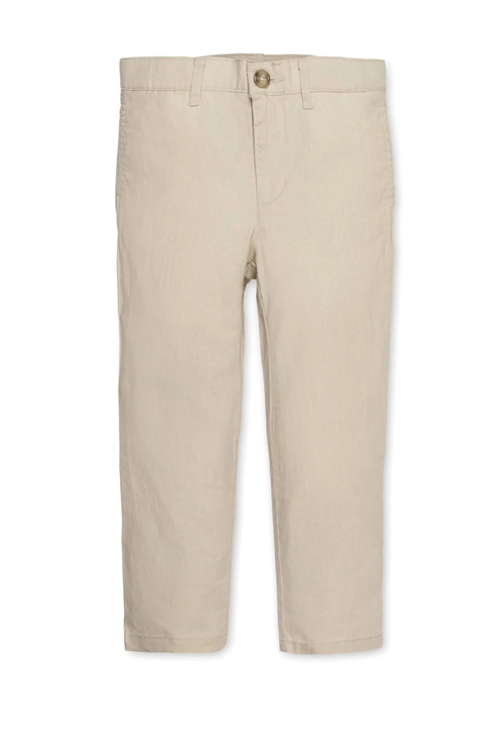Hope & Henry Linen Suit Pant for Boys, Beige, Sizes 2T-16 - Image 2