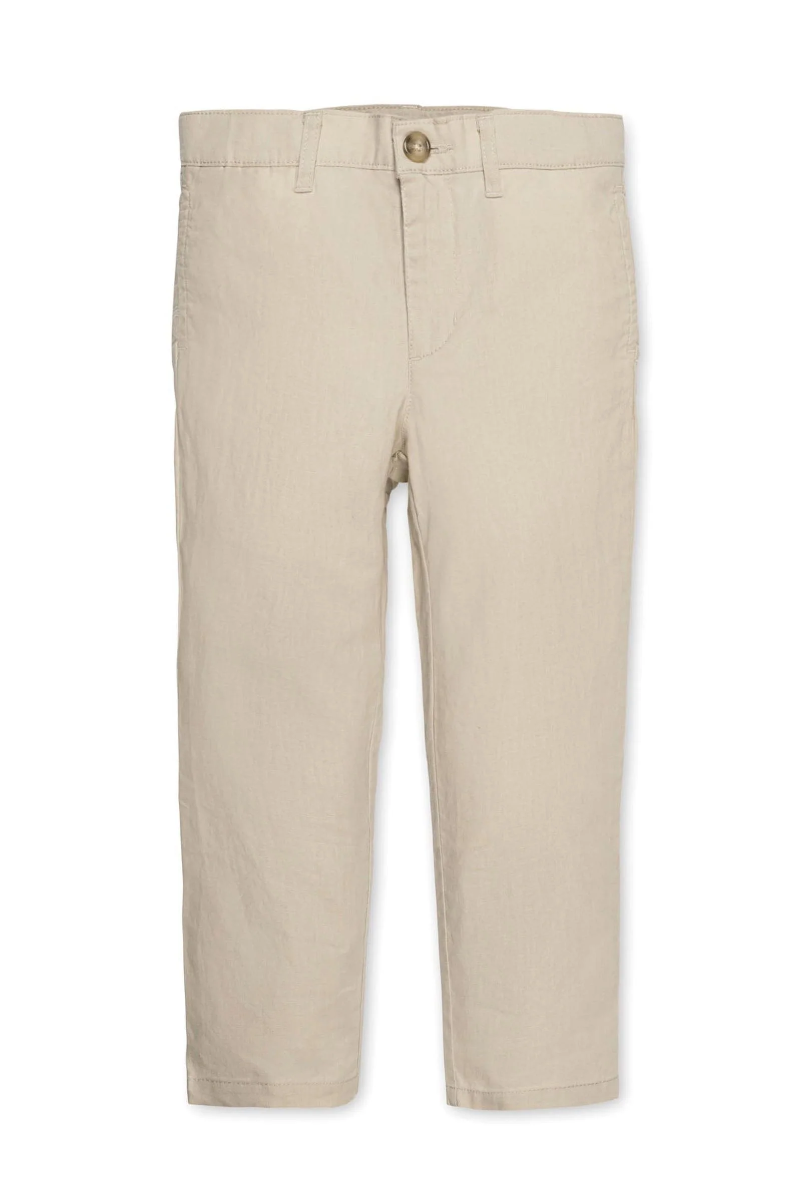 Hope & Henry Linen + Organic Cotton Blend Suit Pants for Baby Boys, Sand - Image 2